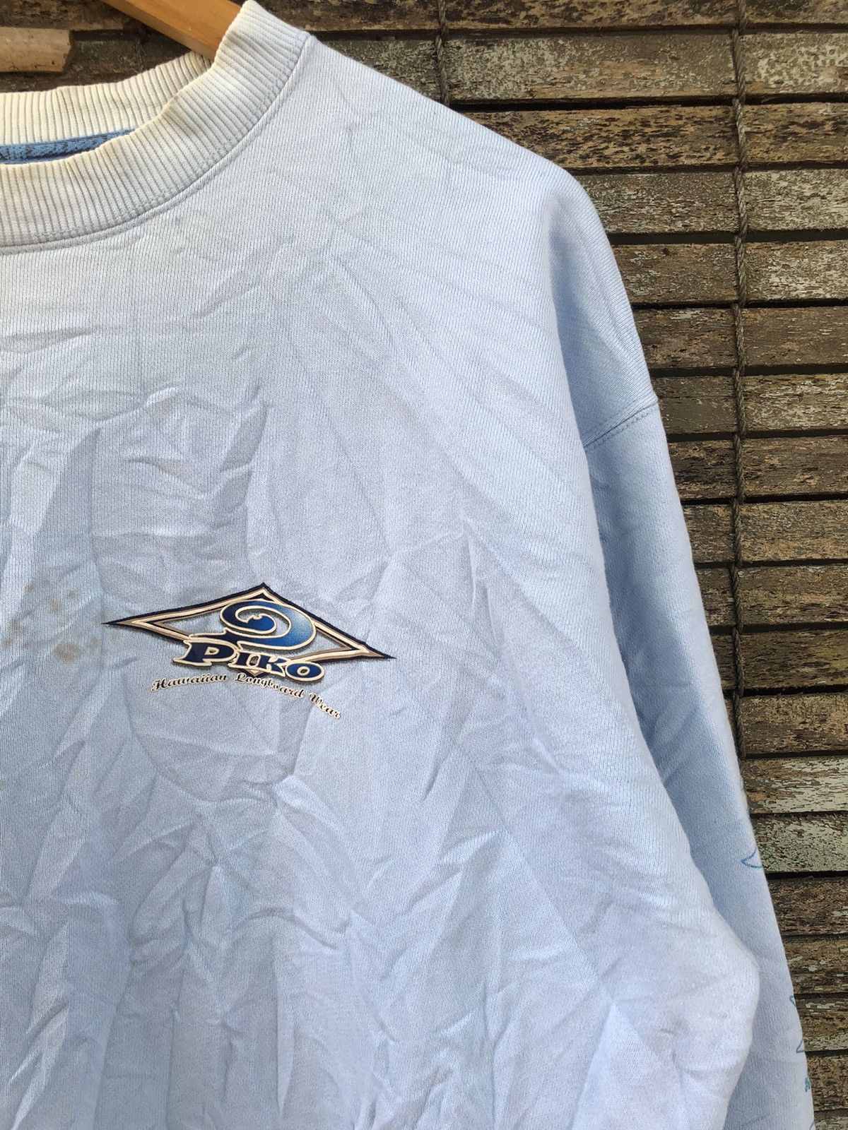Japanese Brand × Vintage 🔥Vintage Glitter Piko Hawaiian Longboard Wear Sweatshirts Size US L / EU 52-54 / 3 - 13 Thumbnail