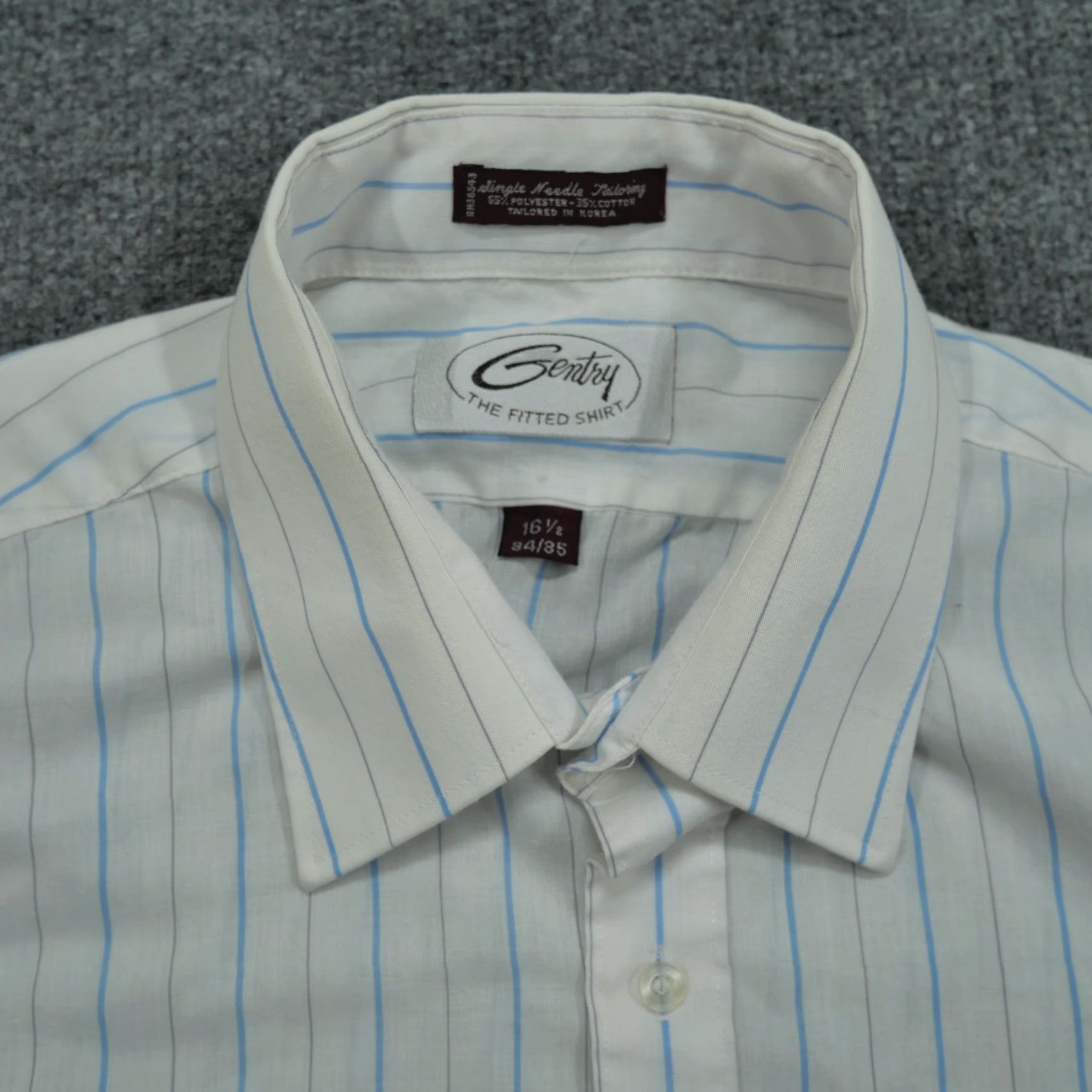 Vintage VINTAGE Gentry Shirt Mens XL White Striped Button-Up Fitted Shirt 80s Size US XL / EU 56 / 4 - 5 Thumbnail