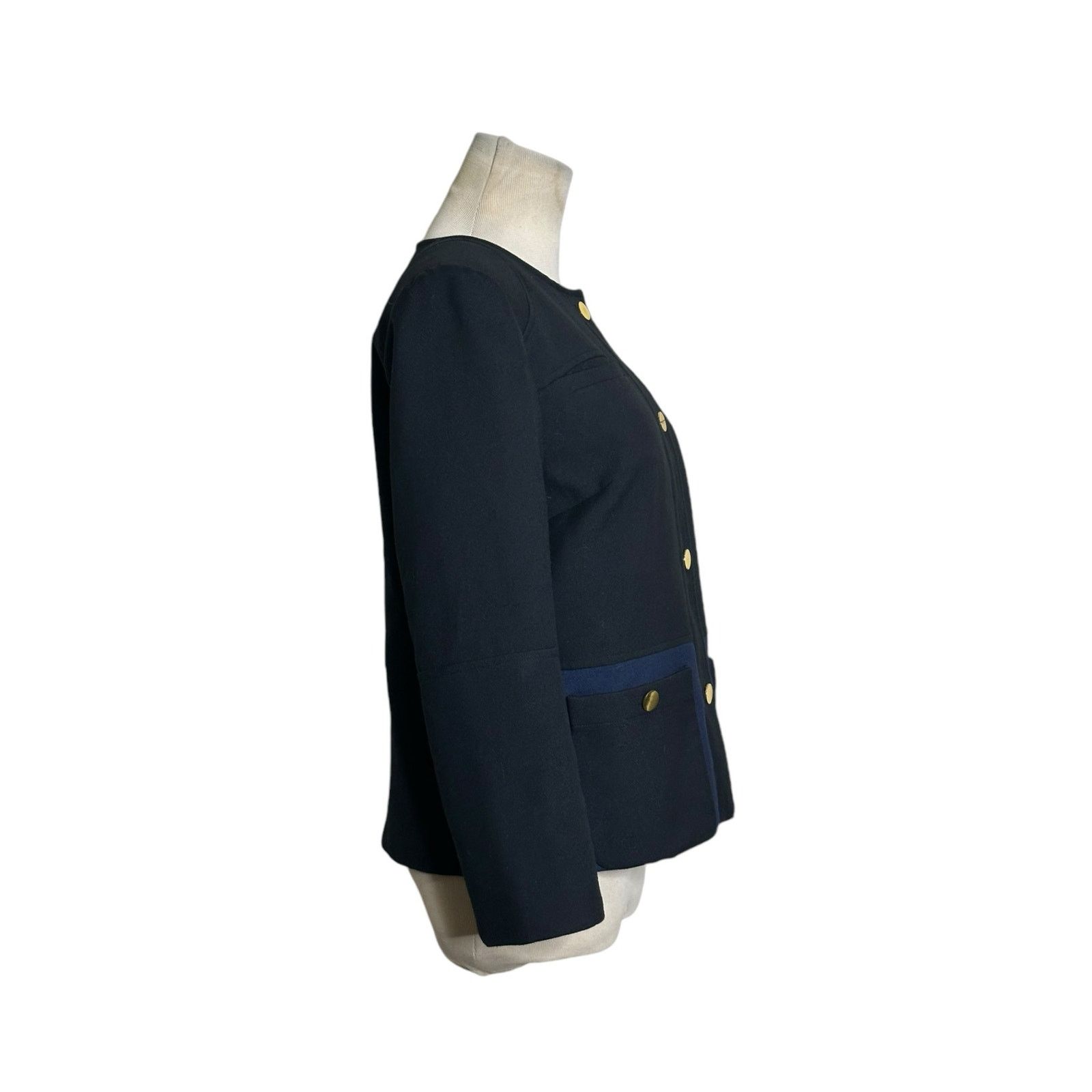 H&M H&M black blue gold buttons long sleeves blazer size 8 Size M / US 6-8 / IT 42-44 - 8 Thumbnail