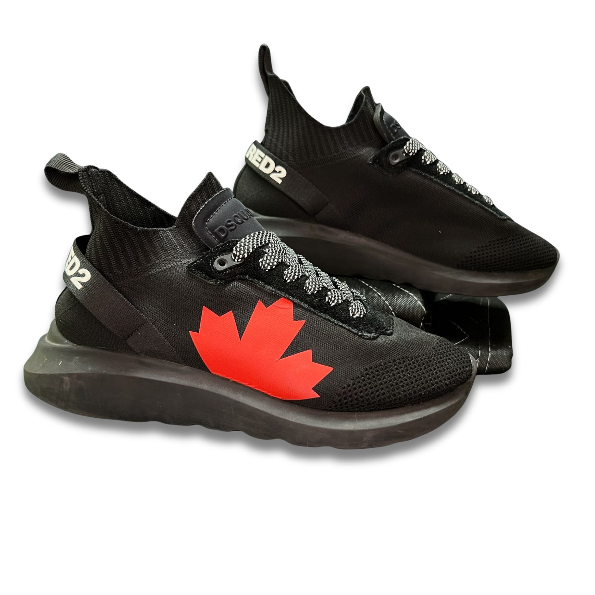 Dsquared2 Dsquared2 Speedster Low-Top Sneakers Size 9 Black/Red Made I Size US 9 / EU 42 - 4 Thumbnail