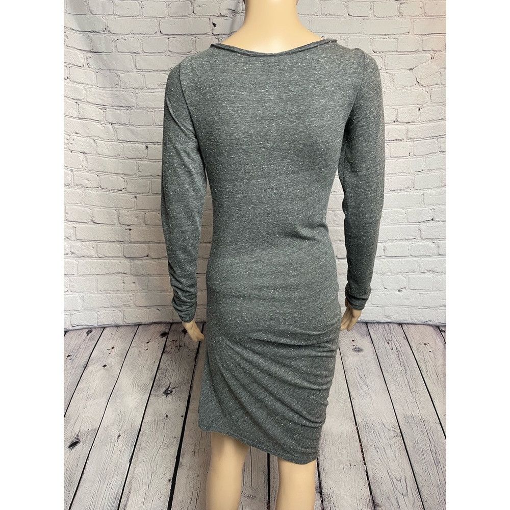 Free People Free People Crochet Trim Asymmetrical Grey Dress Size S Size S / US 4 / IT 40 - 4 Thumbnail
