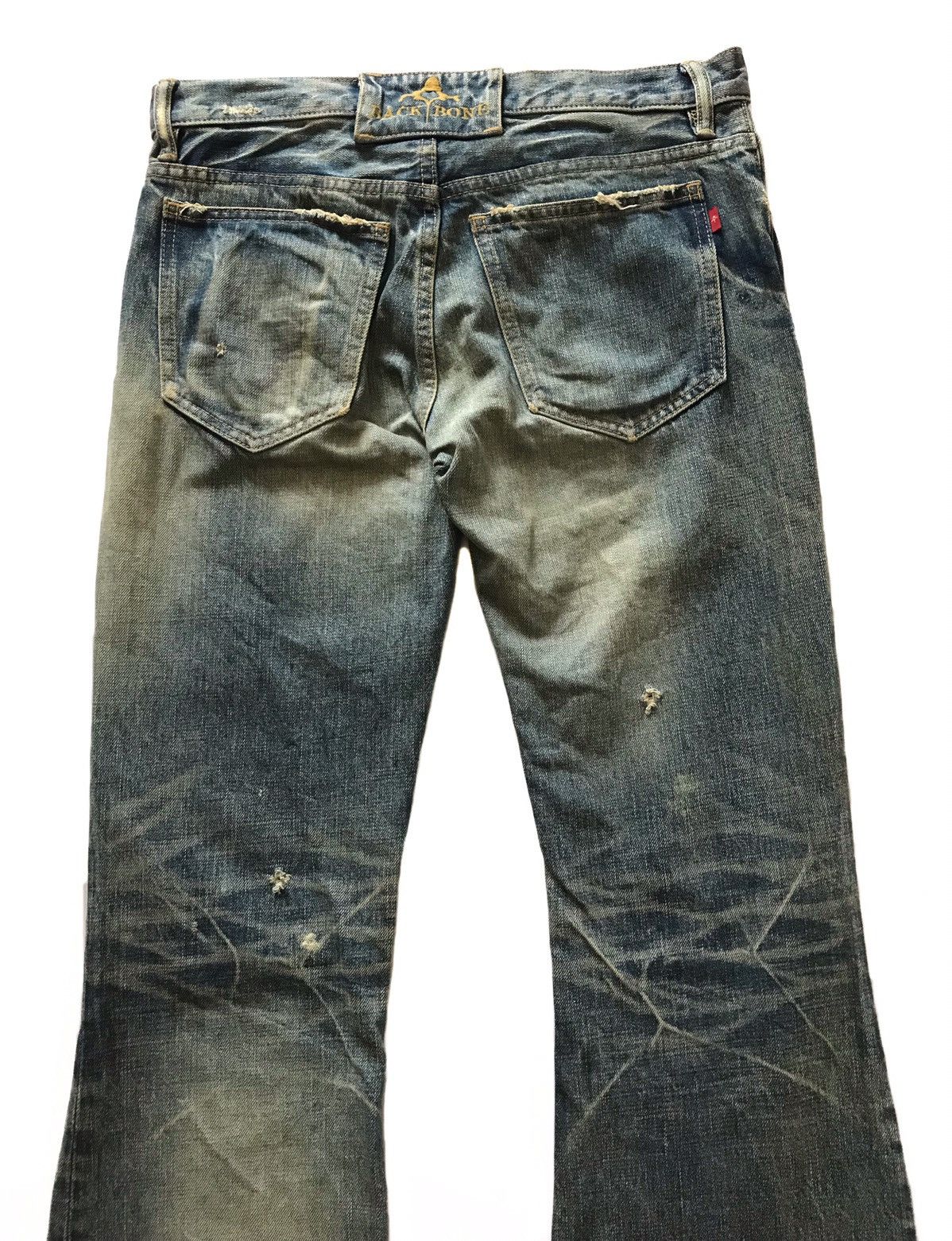 Backbone JAPANESE BRAND BACKBONE DISTRESSED FLARE JEANS Size US 31 - 5 Thumbnail
