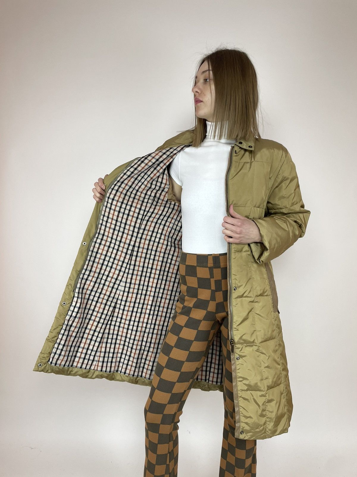 Vintage DAKS quilt Down Jacket Puffer Coat Womens Size Large Size L / US 10 / IT 46 - 8 Thumbnail