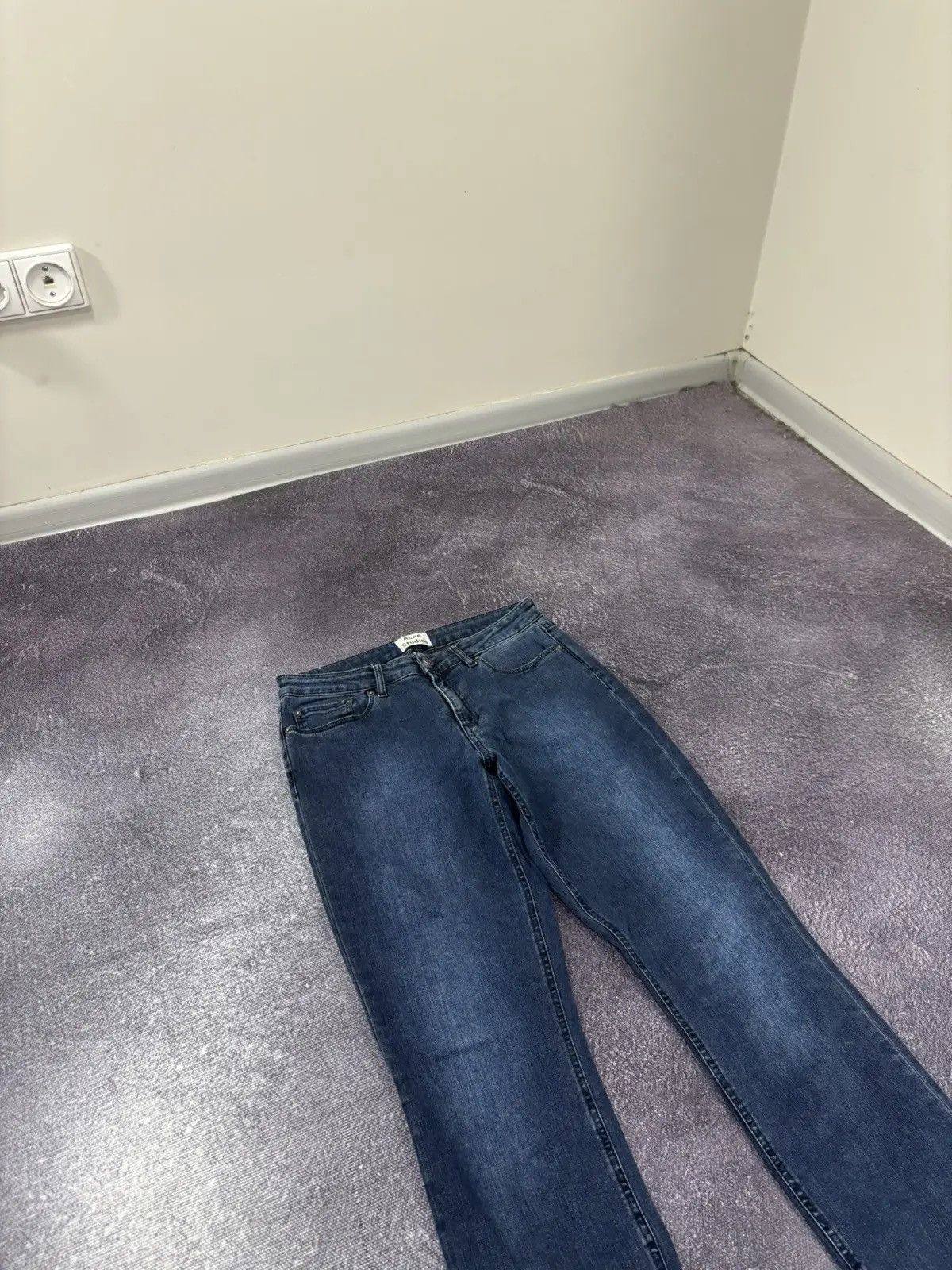 Acne Studios Acne Studios Skin 5 Deep Women’s Navy Denim Luxury Jeans Size 28" / US 6 / IT 42 - 3 Thumbnail