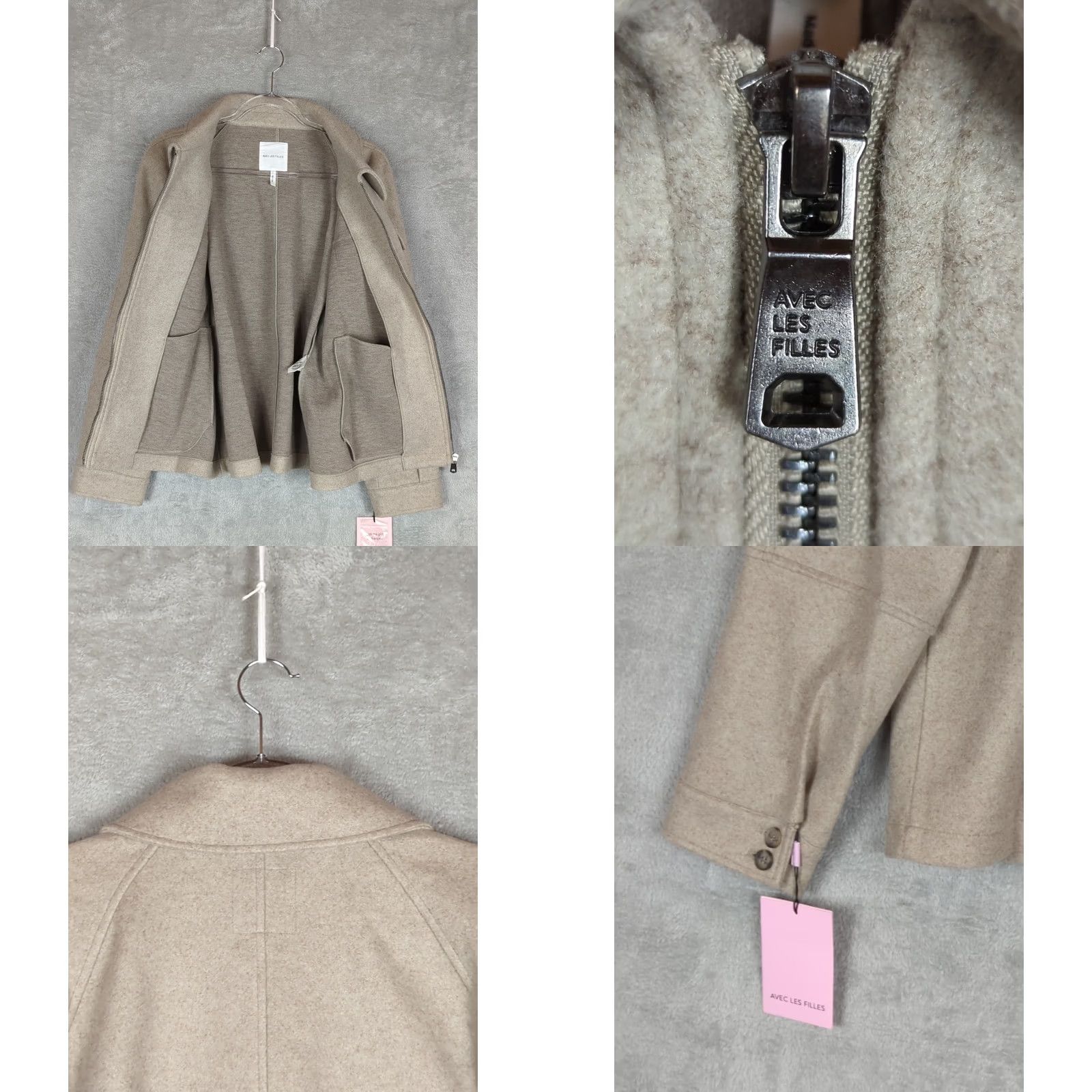 AVEC LES FILLES VINTAGE Anthropologie Avec Les Filles Jacket Womens L Oatmeal Relaxed fit Minimalist Size L / US 10 / IT 46 - 8 Thumbnail