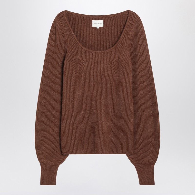 Loulou de Saison Loulou De Saison Brown Ribbed Cashmere Jumper Size XS / US 0-2 / IT 36-38 - 1 Thumbnail