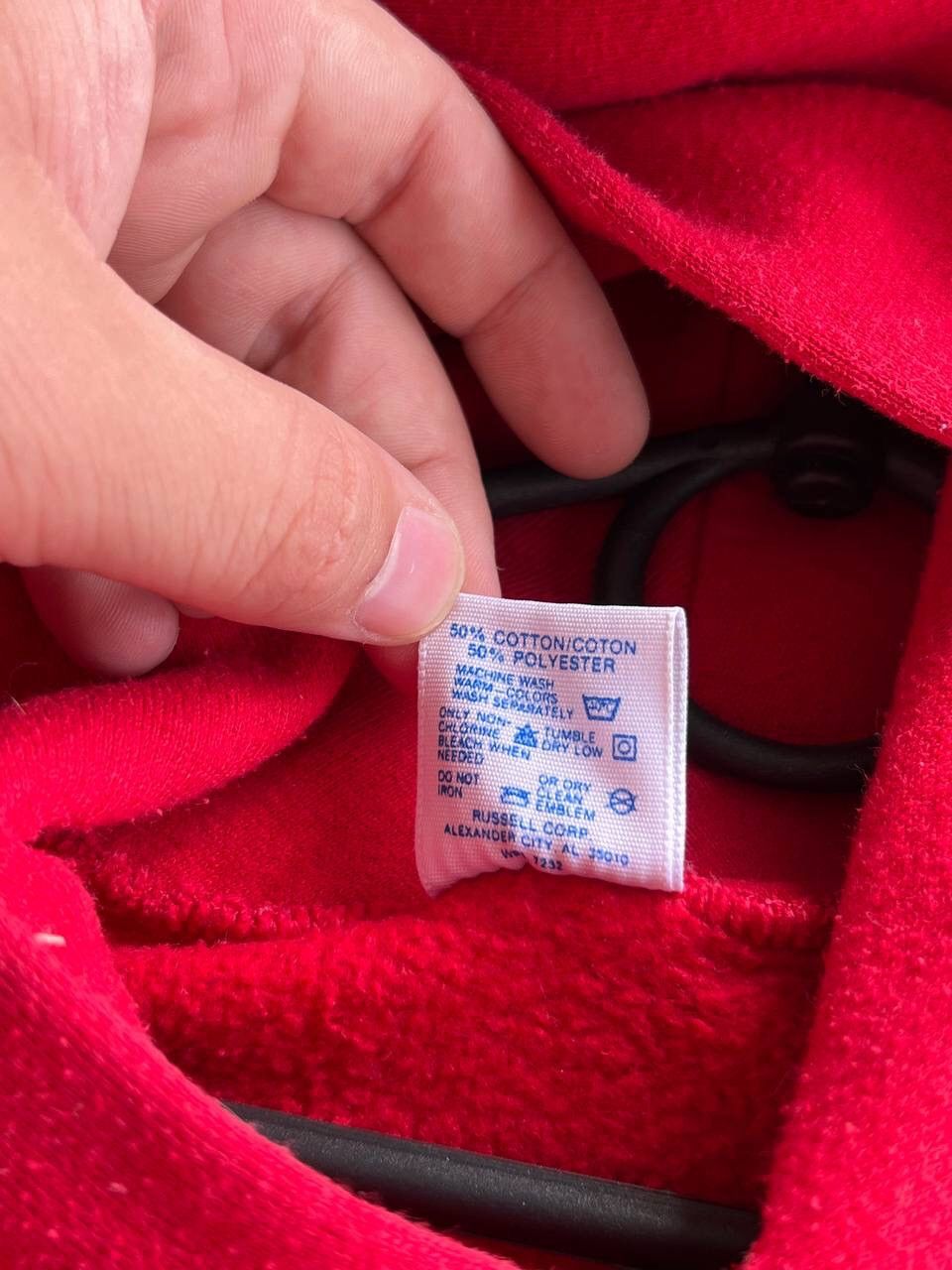 Marlboro × Vintage Vintage 90s red Marlboro basic hoodie oversized USA JERZEES Size US XL / EU 56 / 4 - 7 Thumbnail
