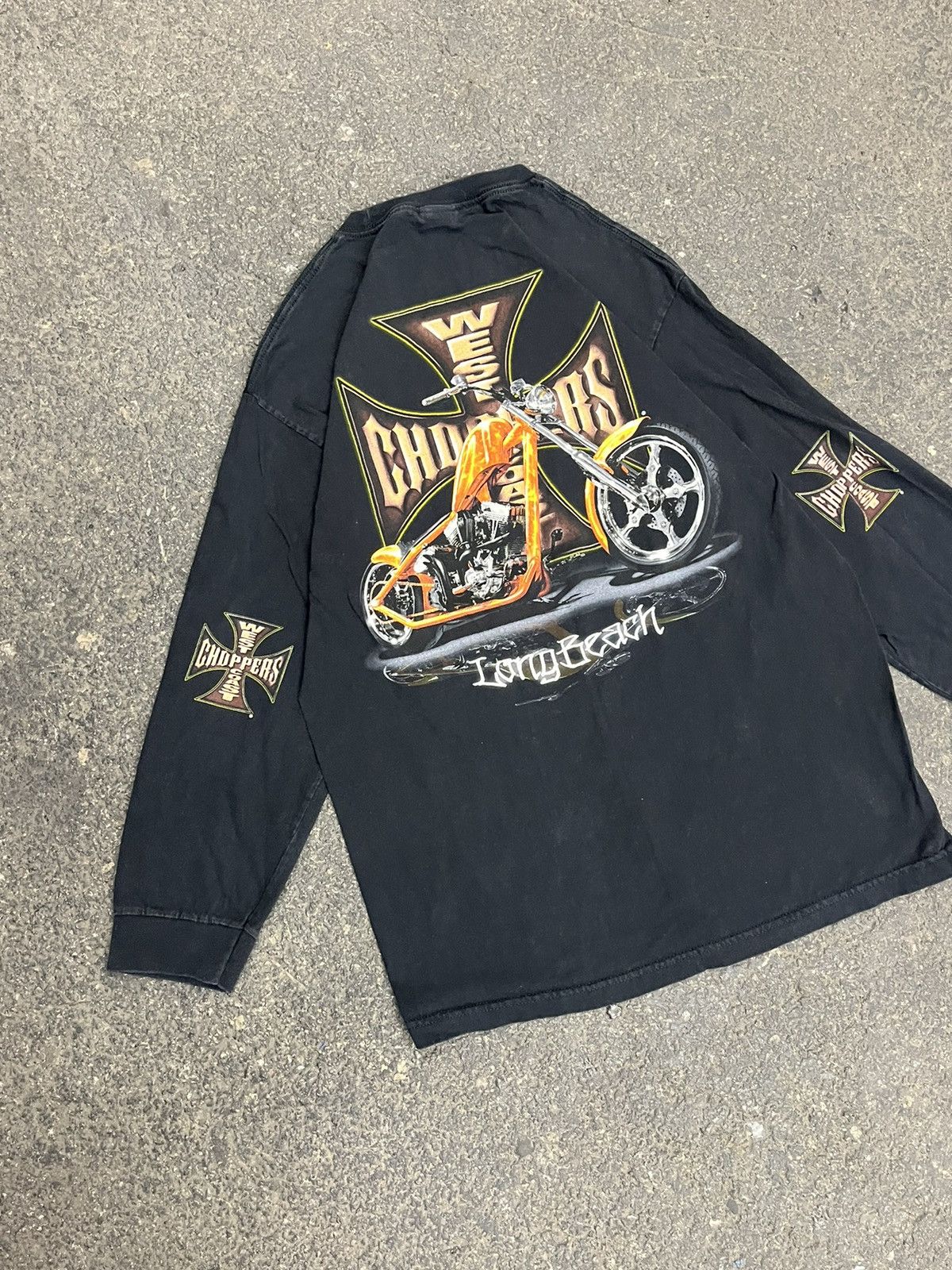 Vintage West coast choppers black long sleeve shirt hype rare skater Size US L / EU 52-54 / 3 - 3 Thumbnail