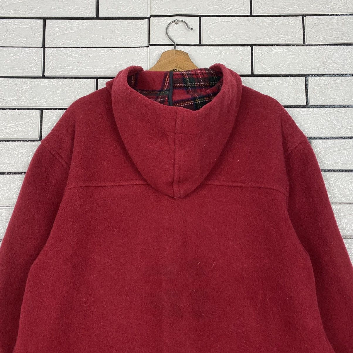 Burberry 🔥VINTAGE DUFFLE WOOL JACKET BURBERRYS CHECK TARTAN BLANKET Size US M / EU 48-50 / 2 - 12 Thumbnail