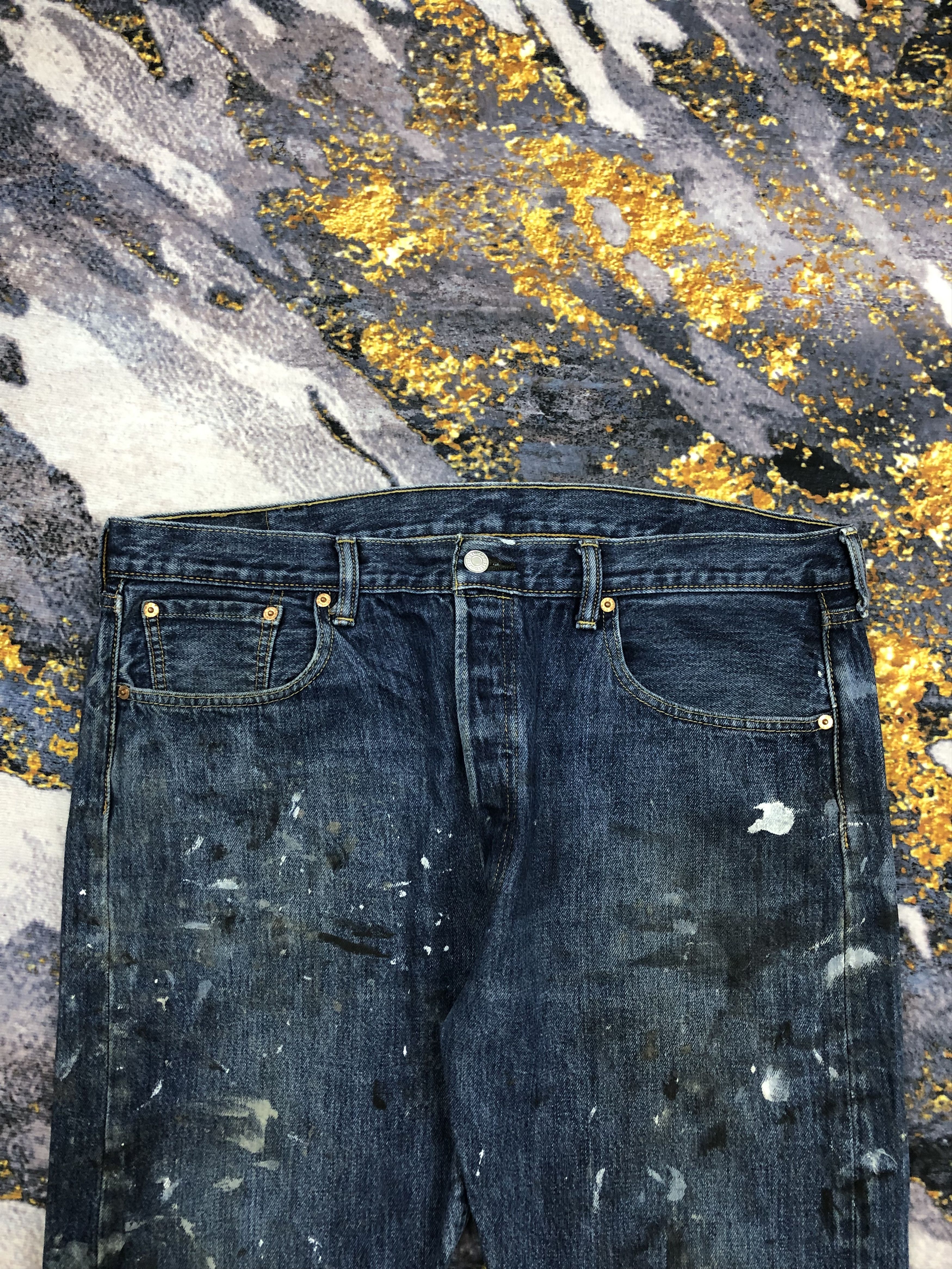 Levi's Vintage Levis 501 Splatter Paint Jeans DPP0096 Size US 39 - 2 Thumbnail