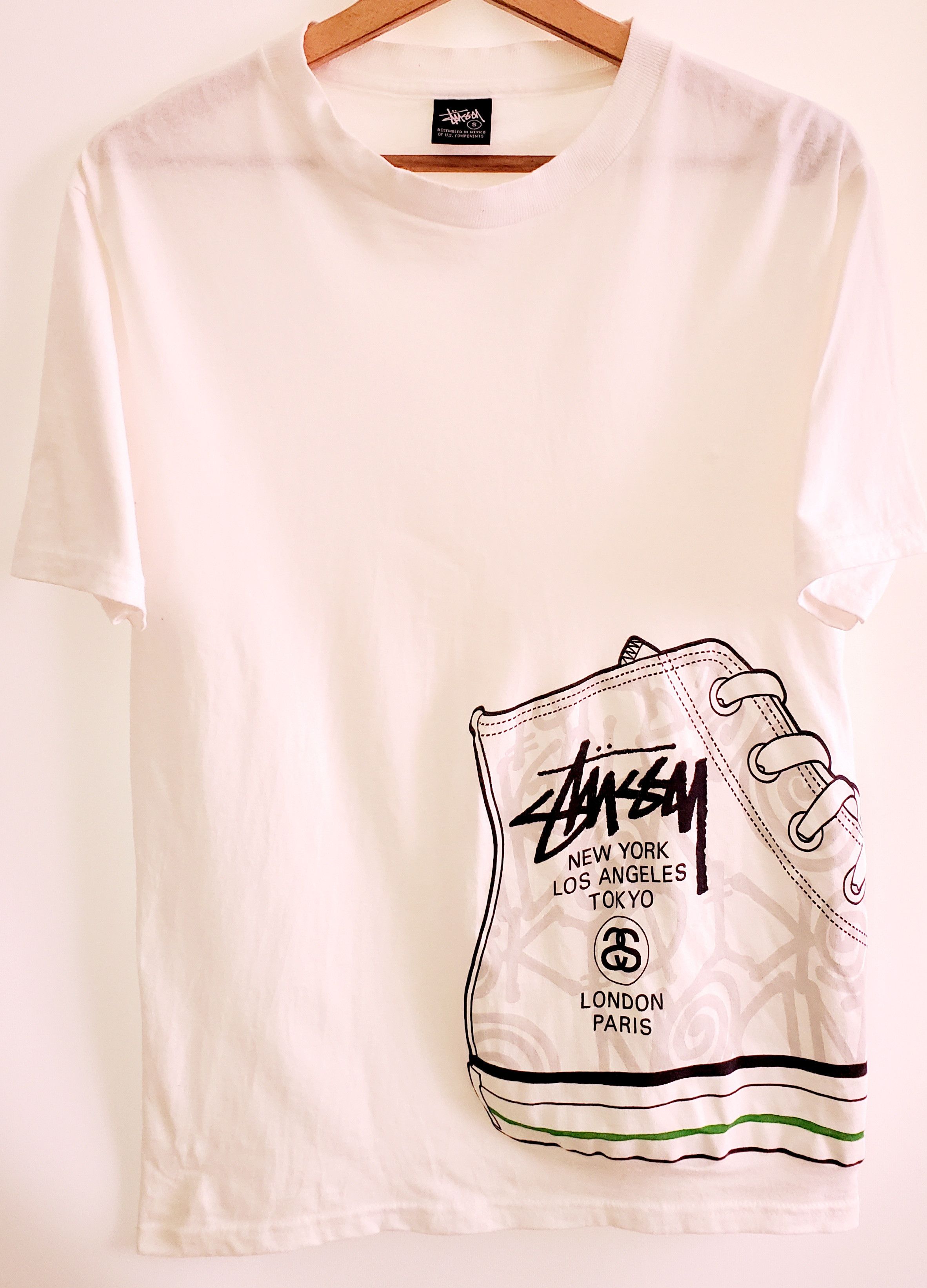 【OLD STUSSY】Stussy World Tour Chuck Taylor Tee Streetwear × Stussy × Vintage Stüssy World Tour Chuck T