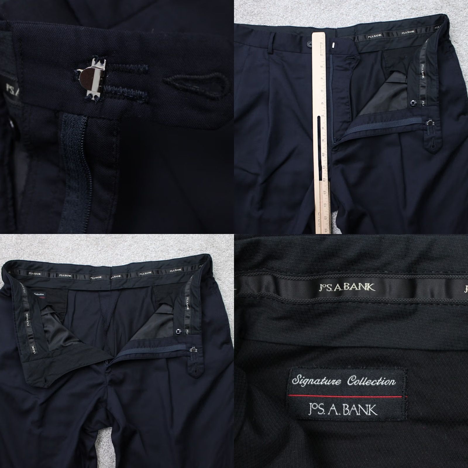 Jos. A. Bank Jos. A. Bank Pants Mens 40x32 Blue Signature Collection 100% Wool Pleated Cuffed Dress Pants Size US 40 / EU 56 - 8 Thumbnail