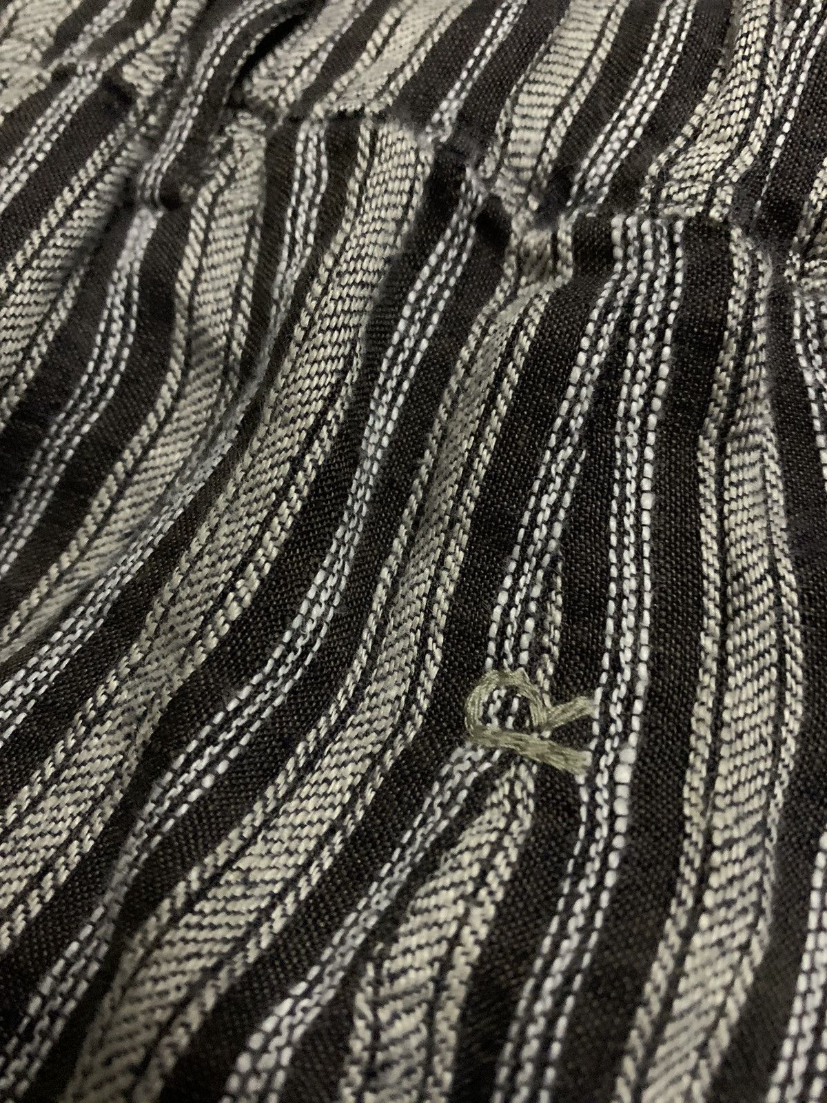 45rpm Vtg 45Rpm Wide Leg Linen Stripe Pant Size 31" - 4 Thumbnail
