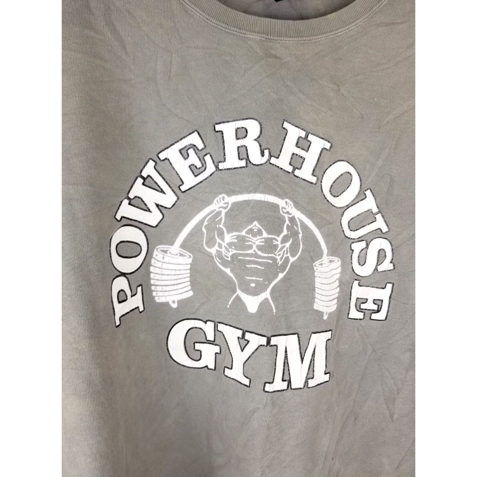Vintage VINTAGE 90' POWER HOUSE GYM FADED DISTRESSED SWEATSHIRT SZ LARGE GRAY MADE IN USA Size US L / EU 52-54 / 3 - 2 Thumbnail