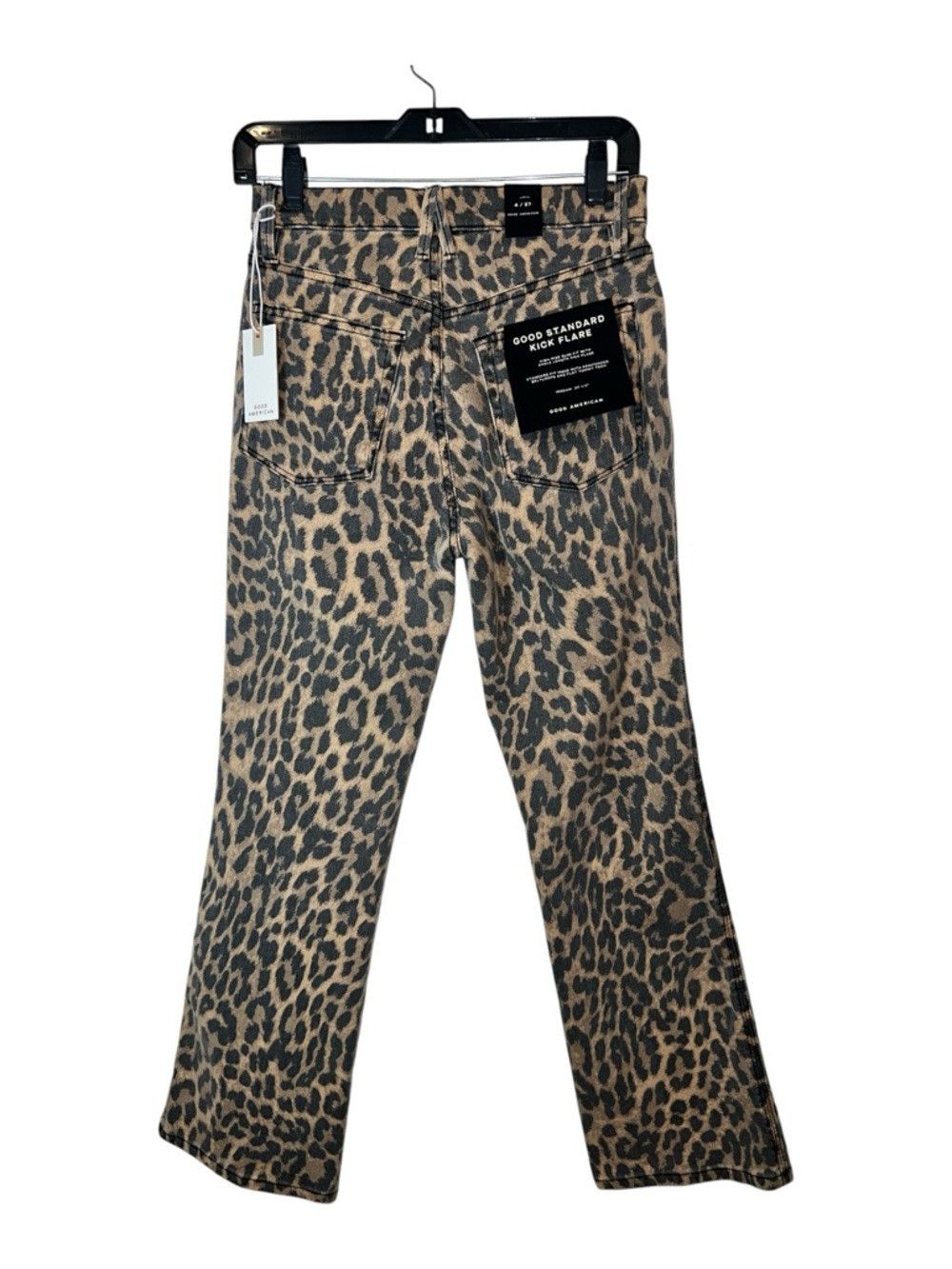 Good American Good American Good Standard Kick Flare Jeans Leopard Print Size 27" / US 4 / IT 40 - 4 Thumbnail