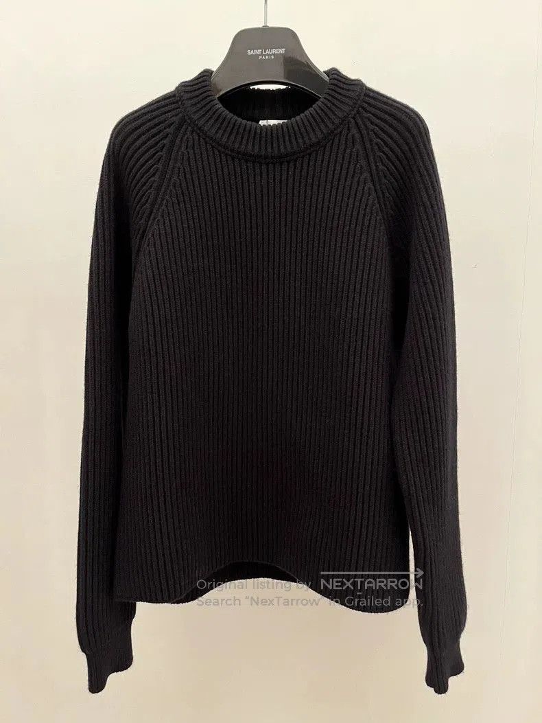 Saint Laurent Paris Saint Laurent Black Wool Cashmere Sweater. Size US XL / EU 56 / 4 - 1 Thumbnail