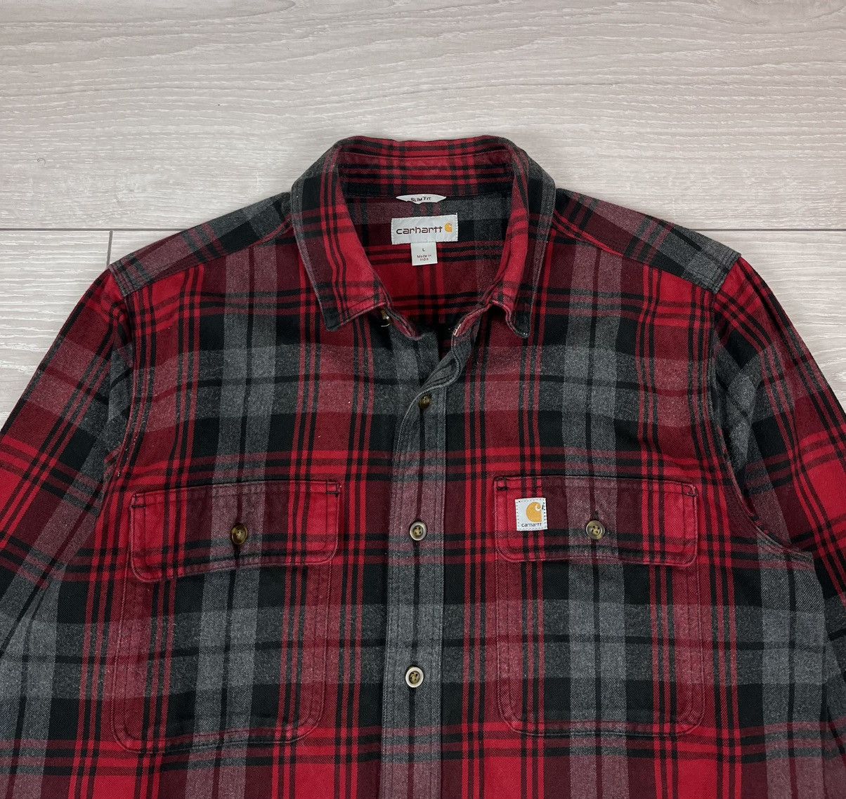 Carhartt Carhartt Heavy Flannel Work Cotton Button Shirt Size US L / EU 52-54 / 3 - 4 Thumbnail