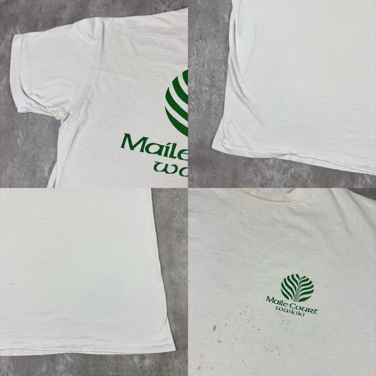Hanes VINTAGE Waikiki Hawaii T Shirt Double Sided White Single Stitch size XL 90s Size US XL / EU 56 / 4 - 8 Thumbnail