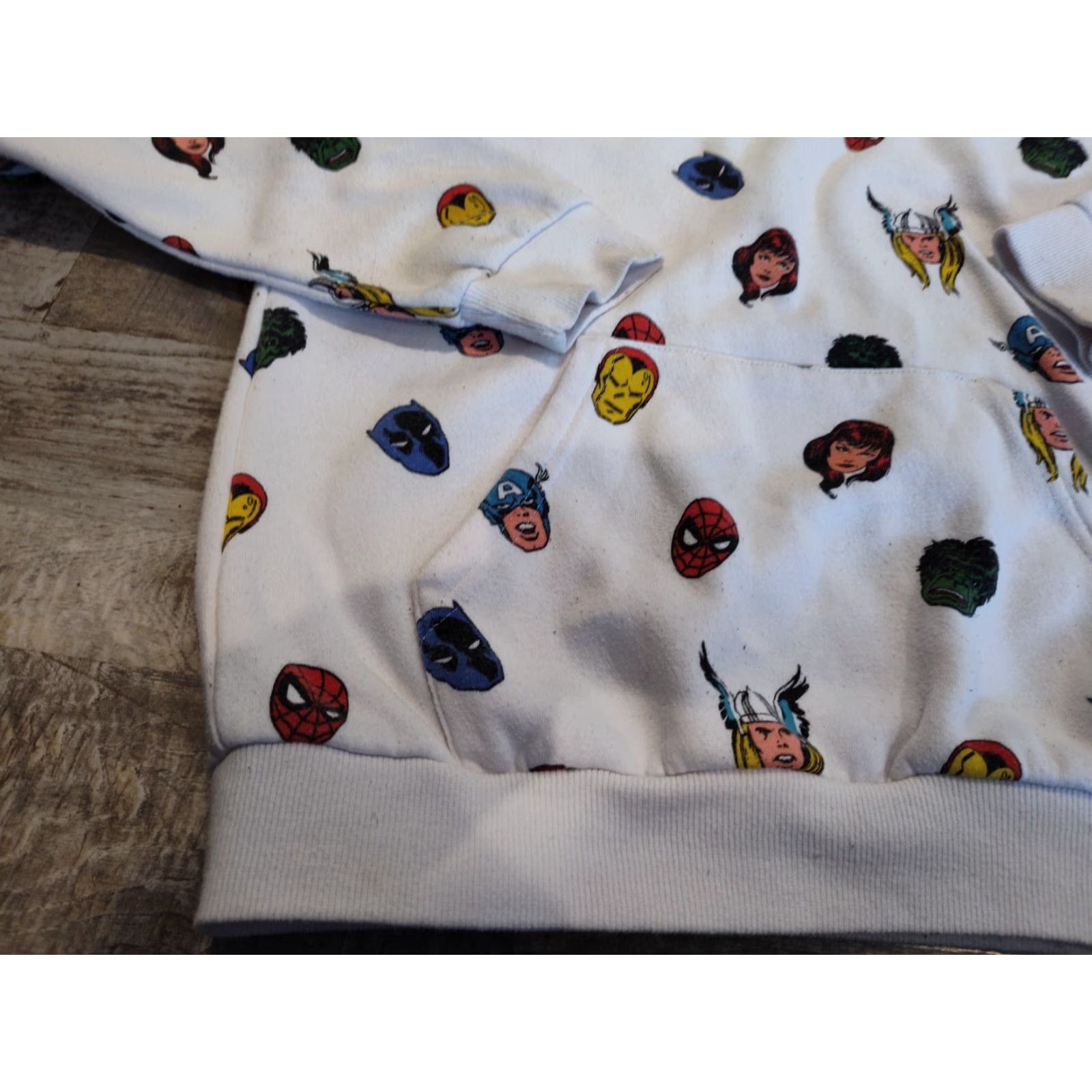 Vintage VINTAGE Marvel Comics Hoodie Mens All Over Print Sweatshirt Hooded Pullover Size Small White Graphics Size US S / EU 44-46 / 1 - 2 Thumbnail