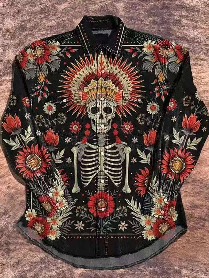 Other Boozelele Western Skull Cowboy Shirt - XL Size US XL / EU 56 / 4 - 1 Thumbnail