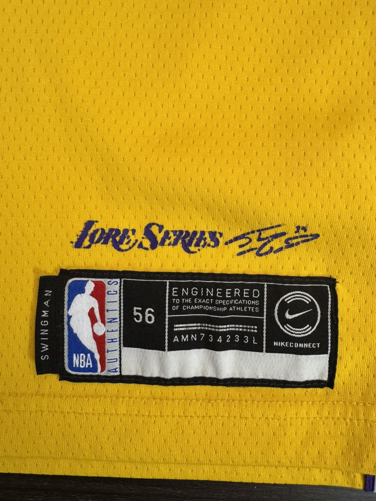 Nike LeBron James #23 Los Angeles Lakers NBA City Edition Jersey Size US XXL / EU 58 / 5 - 2 Thumbnail
