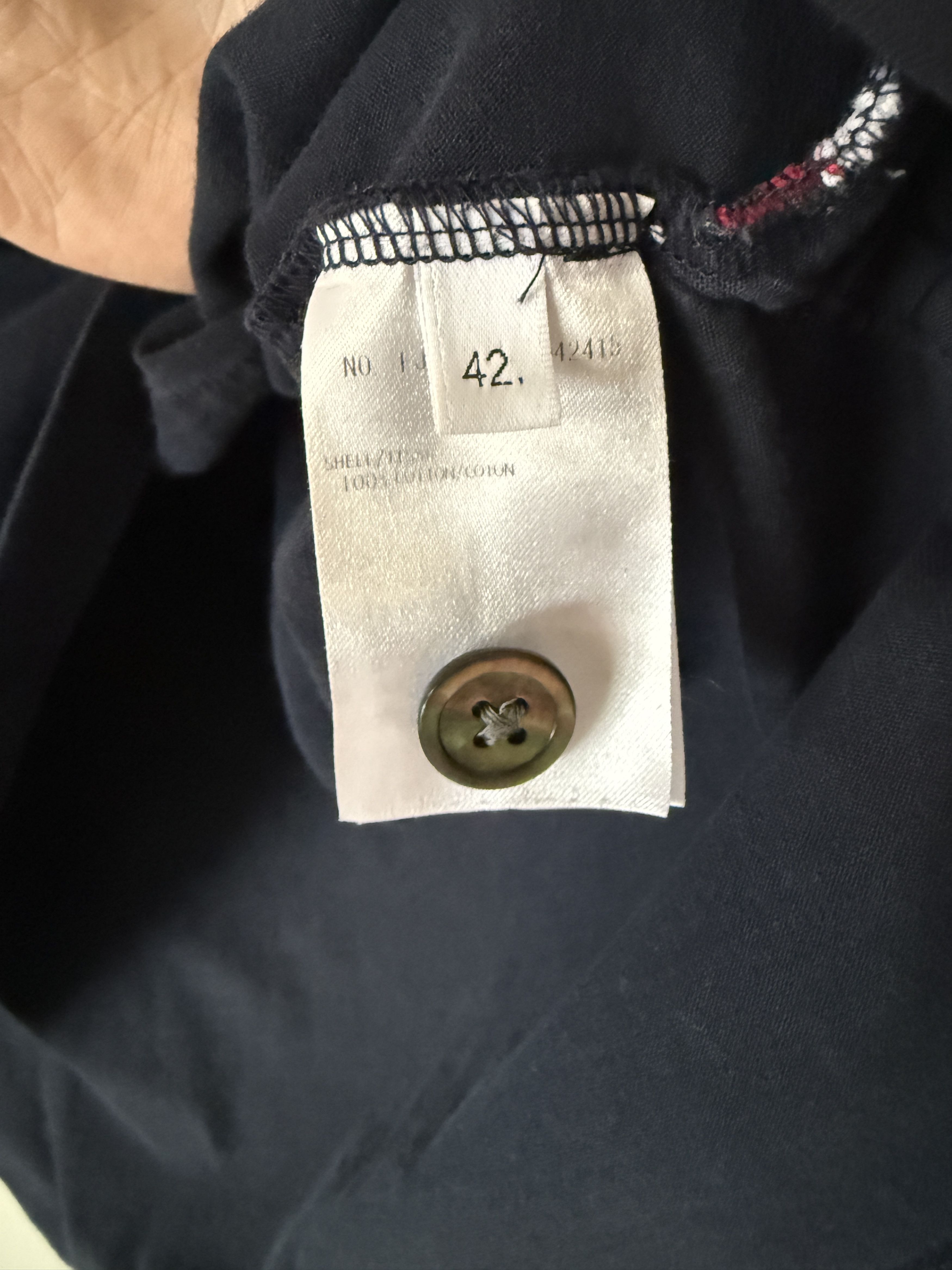 Thom Browne Thom Browne Navy Oversized Cropped T-Shirt Size US M / EU 48-50 / 2 - 6 Thumbnail