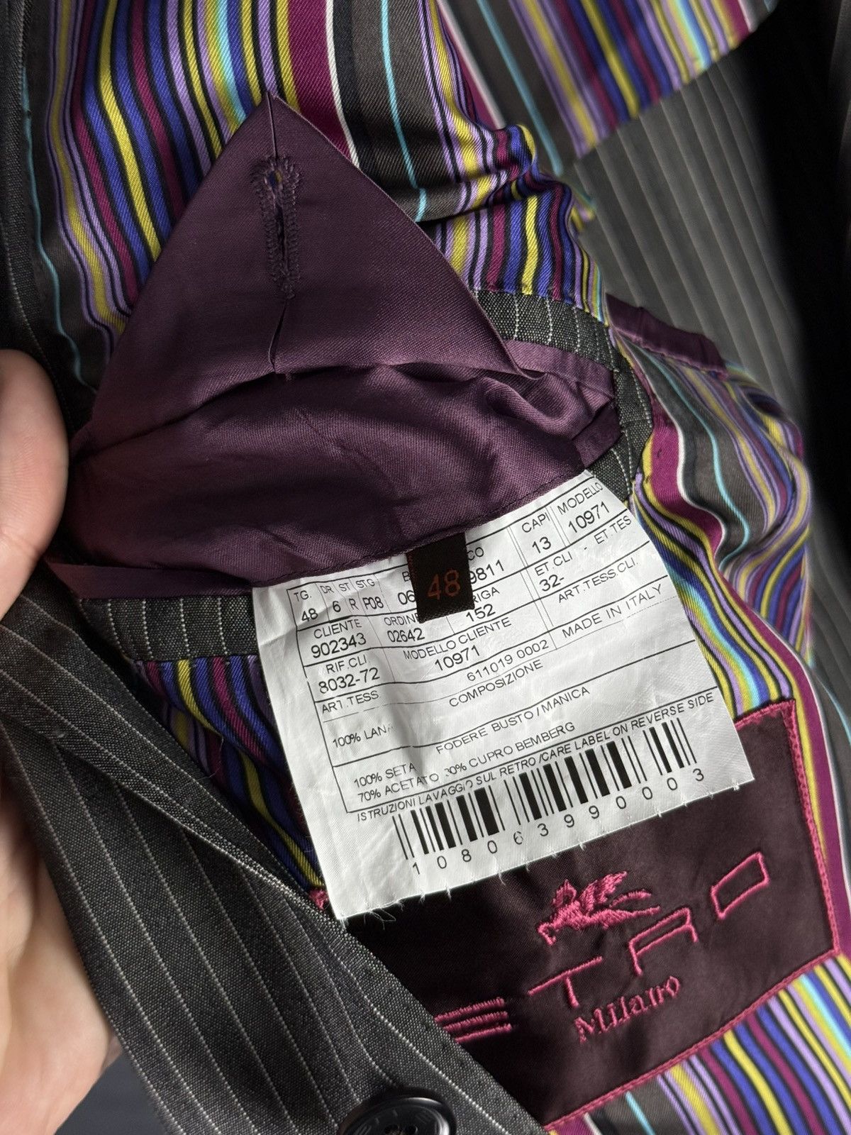 Etro Etro Milano Suit Stripes Wool Lana Size 48 Size 48R - 15 Thumbnail