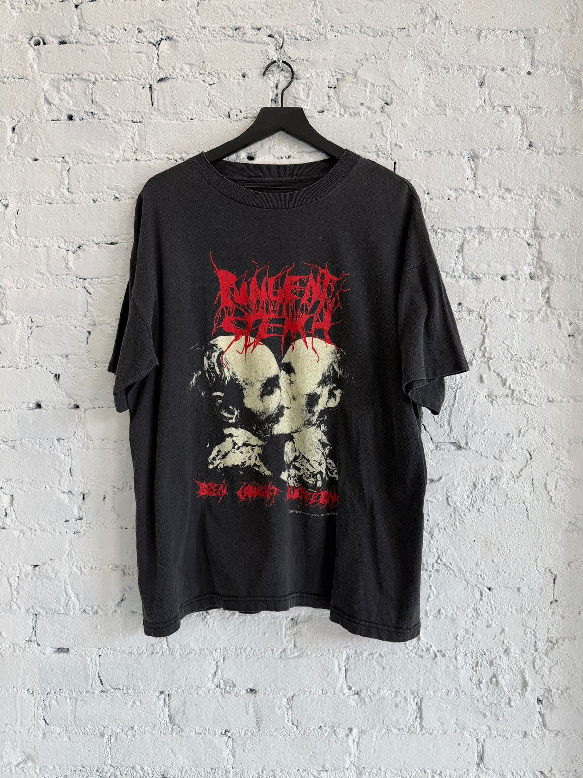 Vintage 1992 PUNGENT STENCH ‘BEEN CAUGHT BUTTERING’ TEE Size US XXL / EU 58 / 5 - 1 Thumbnail