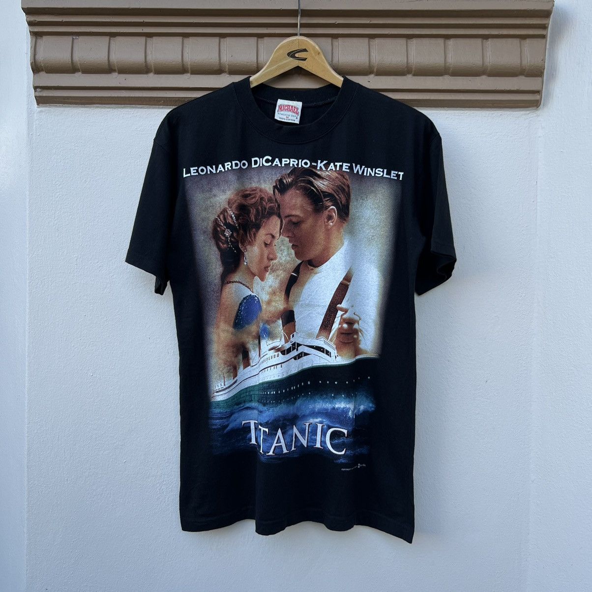 Vintage 90s Titanic Promo Tee Leornado Di Caprio Kate Winslet Size US M / EU 48-50 / 2 - 1 Thumbnail