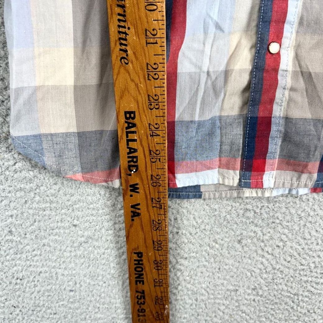 Levi's Levi's Shirt Mens Small Two Horse Brand Blue Red Plaid Western Pearl Snap Pockets Size US S / EU 44-46 / 1 - 7 Thumbnail