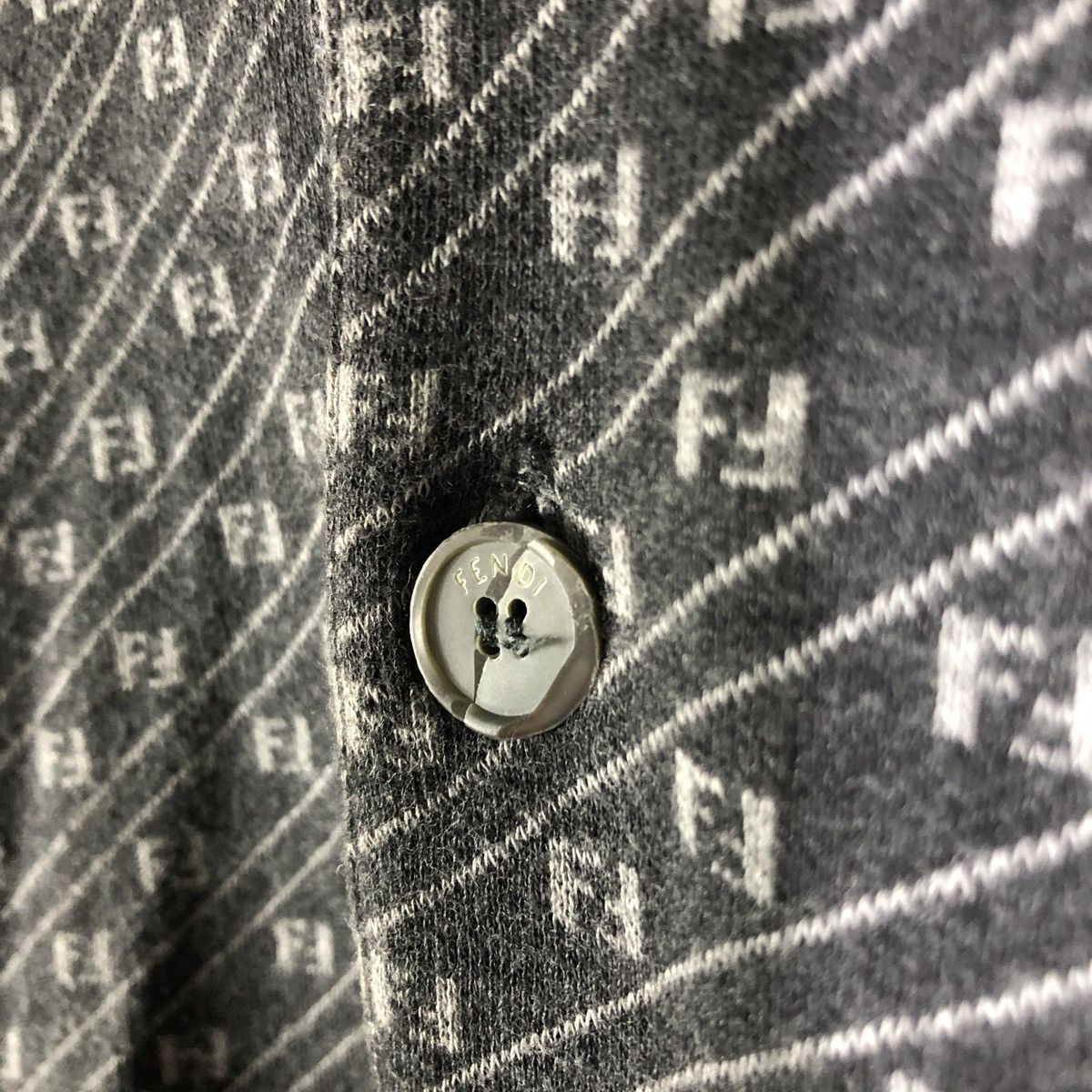 Fendi × Vintage Vintage Fendi FF Monogram Polo Long-sleeves Tshirt Size US L / EU 52-54 / 3 - 6 Thumbnail