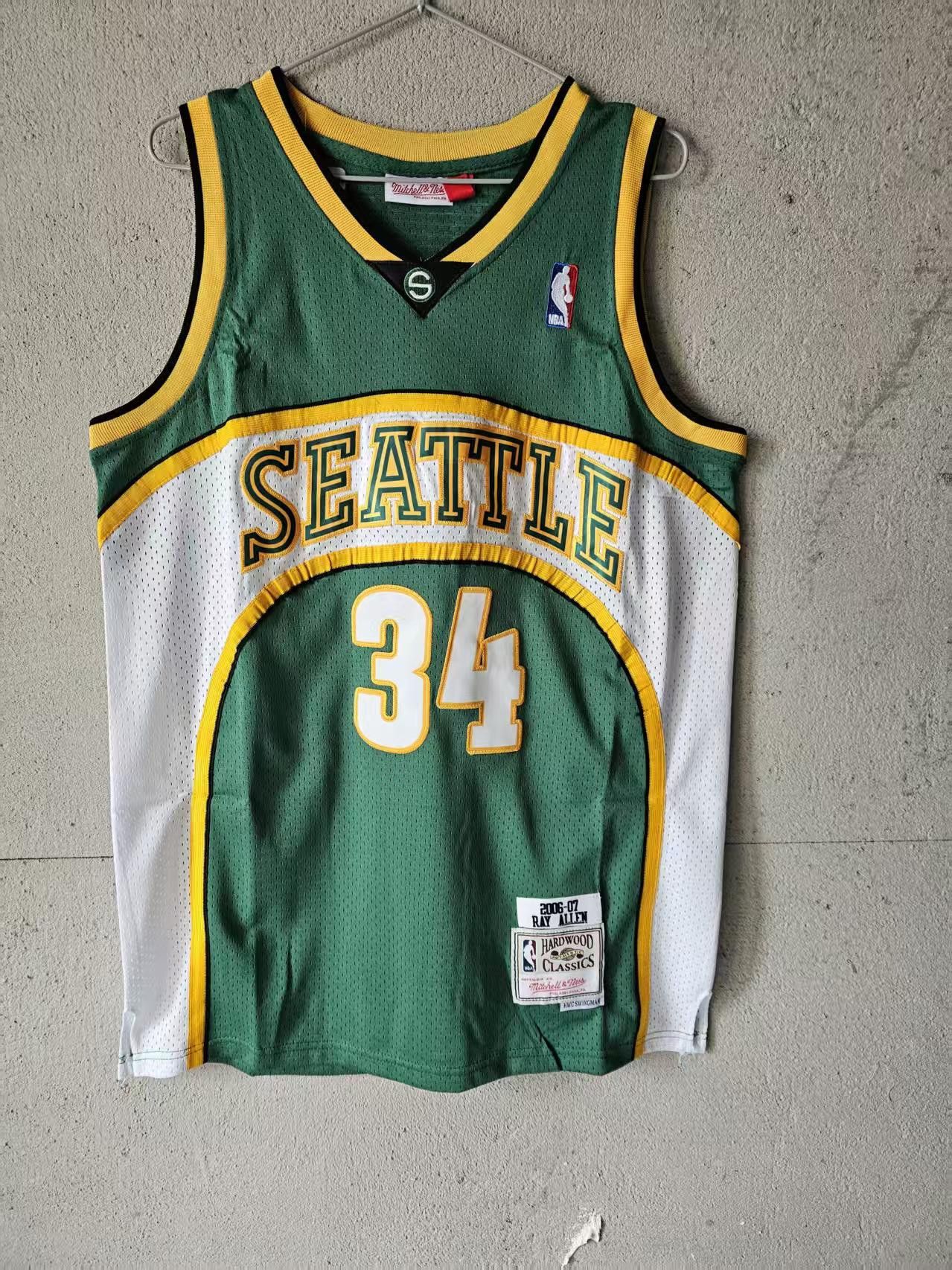 NBA Seattle Supersonics #34 Ray Allen Jersey L Size US L / EU 52-54 / 3 - 2 Thumbnail