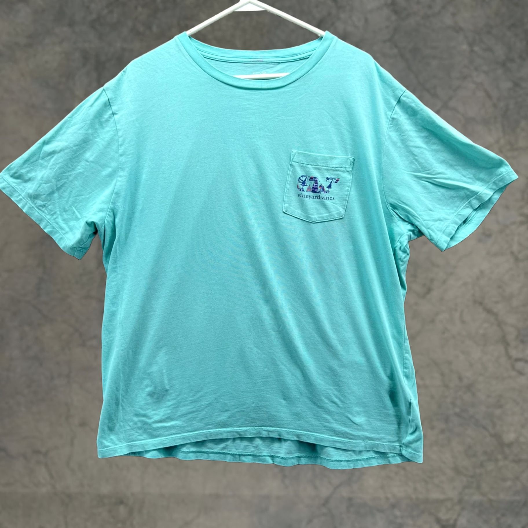 Vineyard Vines Vineyard Vines Shirt Men XL Blue Tee Crewneck Whale Sail Boat Pocket T-Shirt Short Sleeve Solid Cotton Logo All Seasons 2020-2029 Mens Size US XL / EU 56 / 4 - 1 Thumbnail