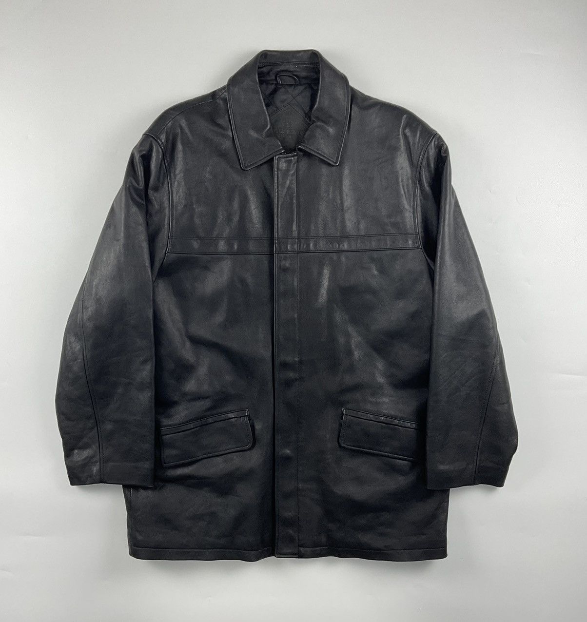 Balenciaga Vintage Balenciaga Leather Jacket Size US XL / EU 56 / 4 - 1 Thumbnail