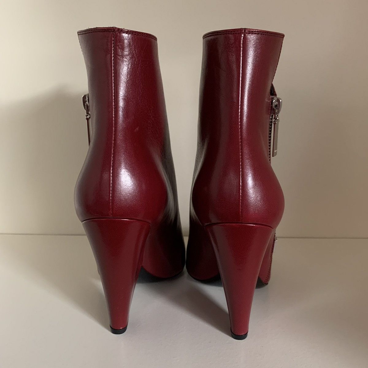 Saint Laurent Paris Burgundy leather zip up boots Size US 6 / IT 36 - 9 Thumbnail