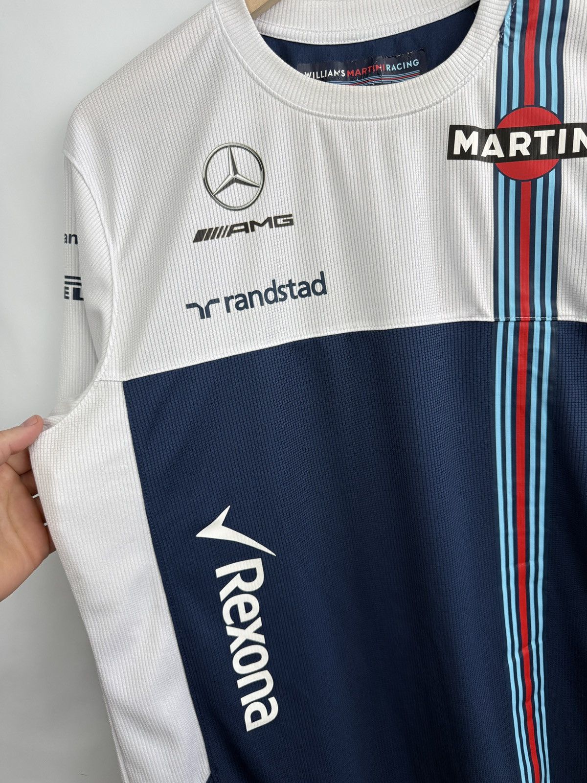 Hackett 🇬🇧 Hackett Williams Martini Racing Mercedes Jersey F1 Rare Size US L / EU 52-54 / 3 - 5 Thumbnail