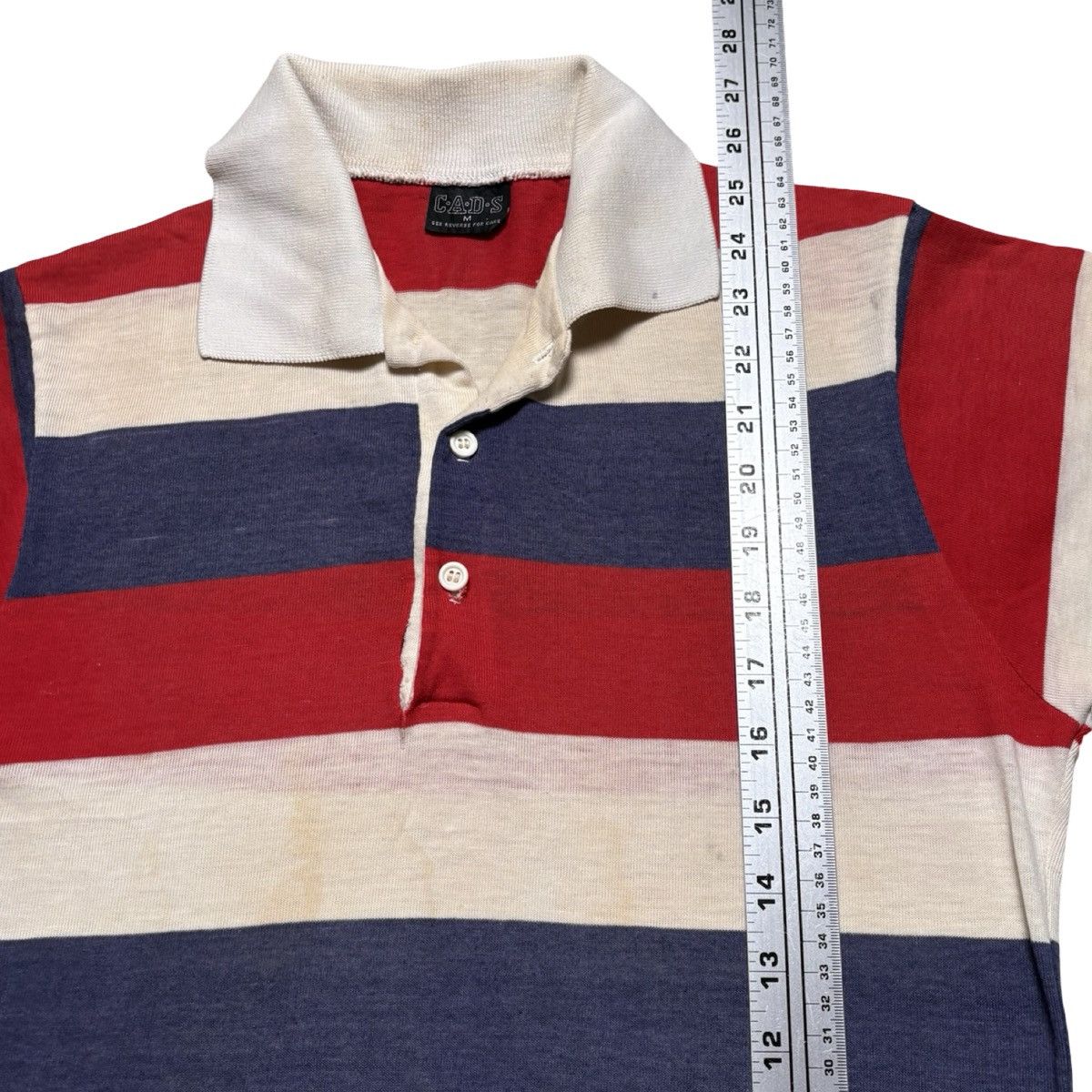 Other Vintage 60s 70s Cad Striped Polo Shirt USA Distressed M Size US M / EU 48-50 / 2 - 5 Thumbnail