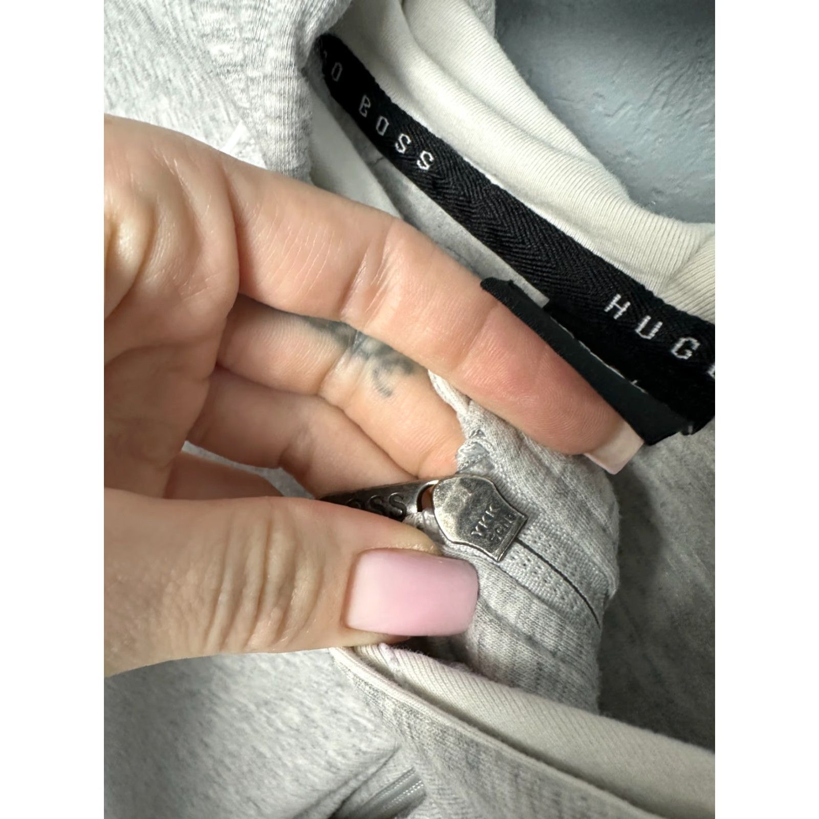 Hugo Boss HUGO BOSS Mens Zip Hoodie Size L Gray Cotton Logo Full Zip Hooded Hoodie Mens Size US L / EU 52-54 / 3 - 5 Thumbnail