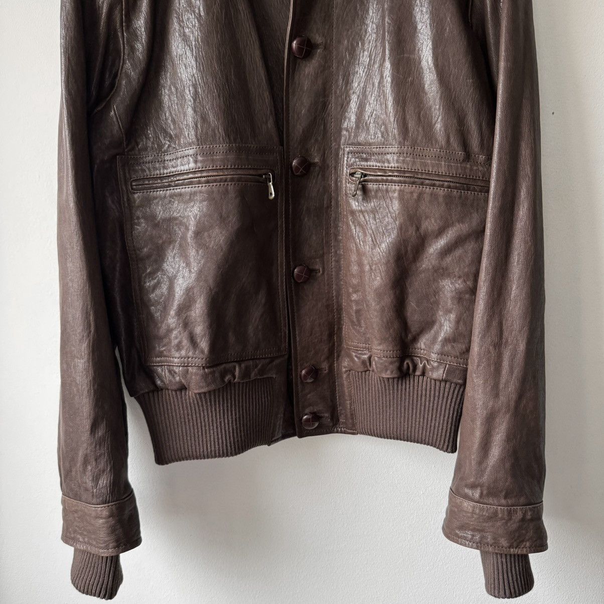 Dolce & Gabbana Dolce & Gabbana FW2005 Double Layered Bomber Leather Jacket Size US L / EU 52-54 / 3 - 6 Thumbnail