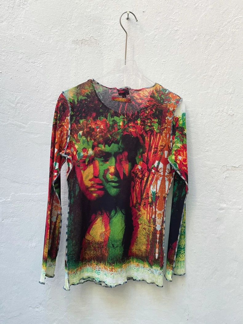 Jean Paul Gaultier Jean Paul Gaultier 00SS Double Exposure Mesh Cardigan shirt Size S / US 4 / IT 40 - 6 Thumbnail