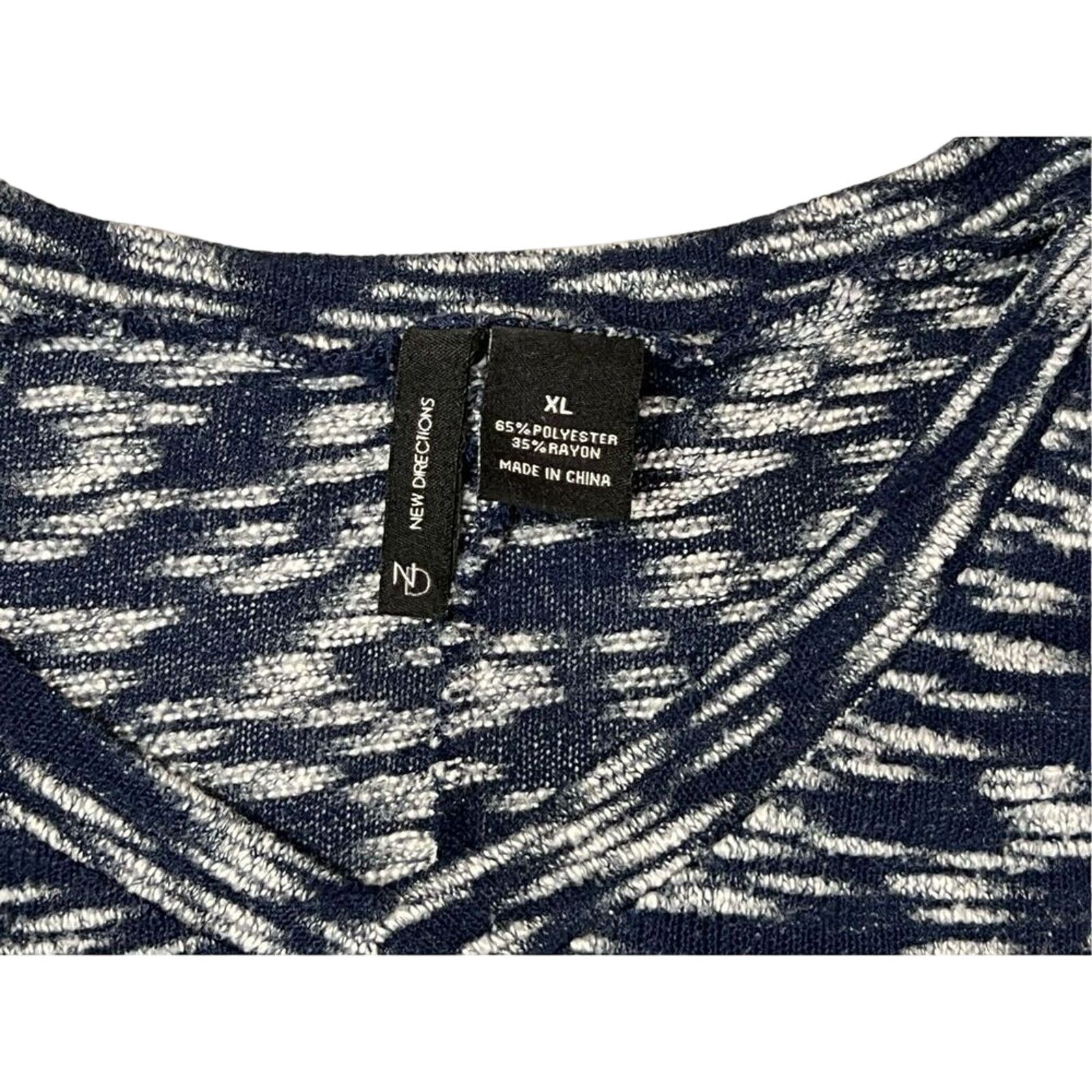 Other New Directions Blue Asymmetrical V-neck Sweater XL Academia Size XL / US 12-14 / IT 48-50 - 4 Thumbnail