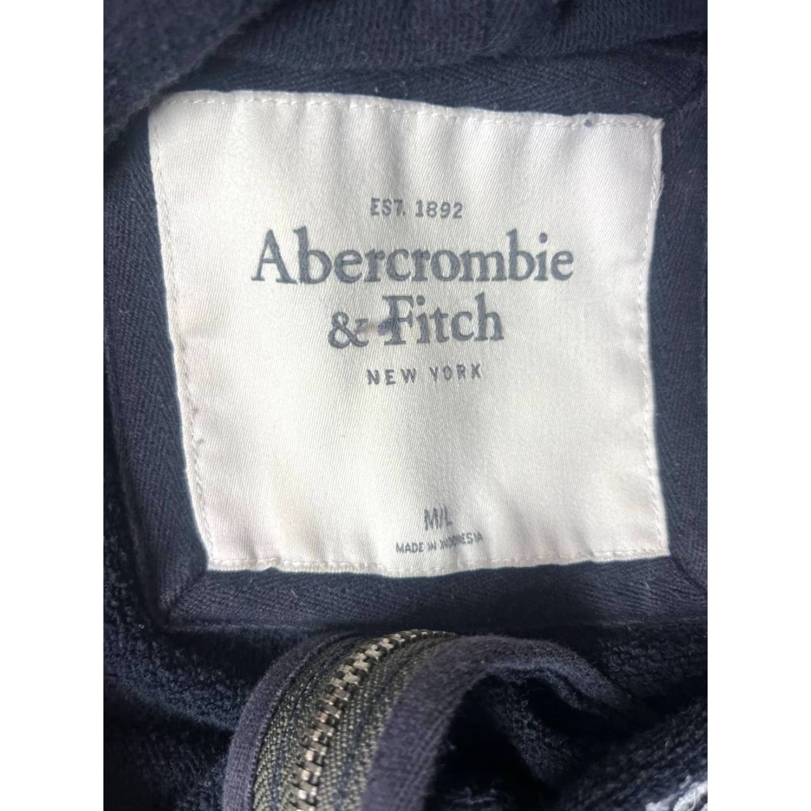 Abercrombie & Fitch Abercrombie & Fitch Hoodie Full Zip Size M-L Women Black Logo Casual, Outdoor, School, Y2K Size M / US 6-8 / IT 42-44 - 6 Thumbnail