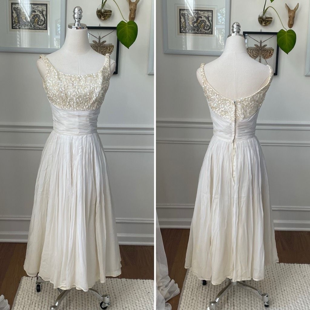 Vintage Vintage 50s Emma Domb San Francisco Midi Tea Length Formal D Size S / US 4 / IT 40 - 1 Thumbnail
