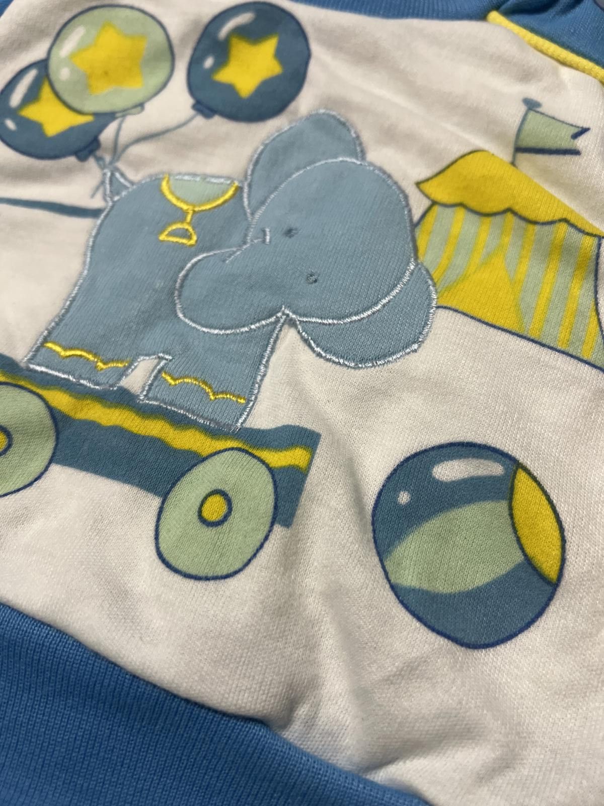 Other Lovespun Baby Blue Elephant Print Pullover Sweatshirt 3-6M Size US XXS / EU 40 - 2 Thumbnail
