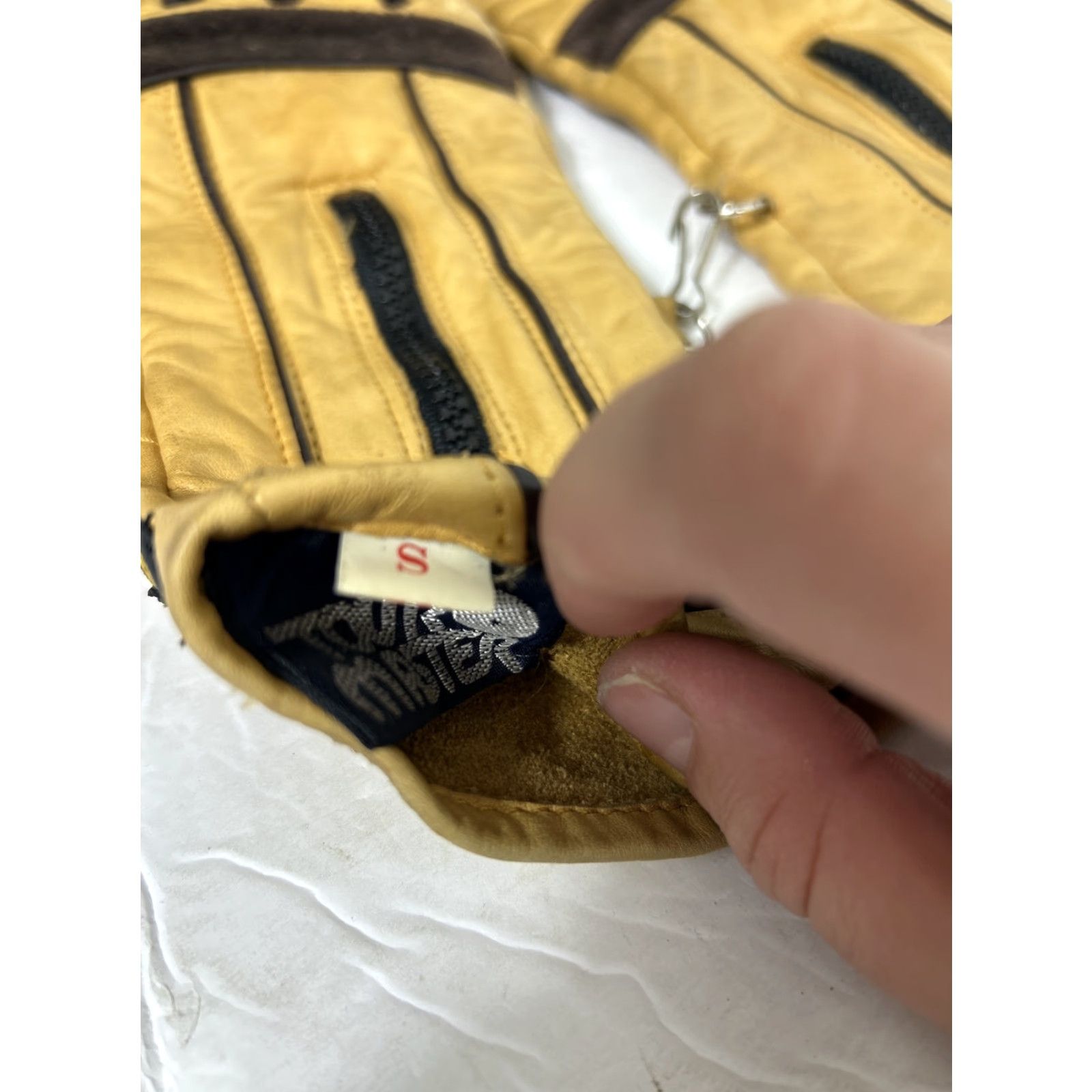 Vintage VINTAGE Tourmaster Gloves Size Small Tan Leather Zip Up Driving Long Past Wrist Size ONE SIZE - 5 Thumbnail