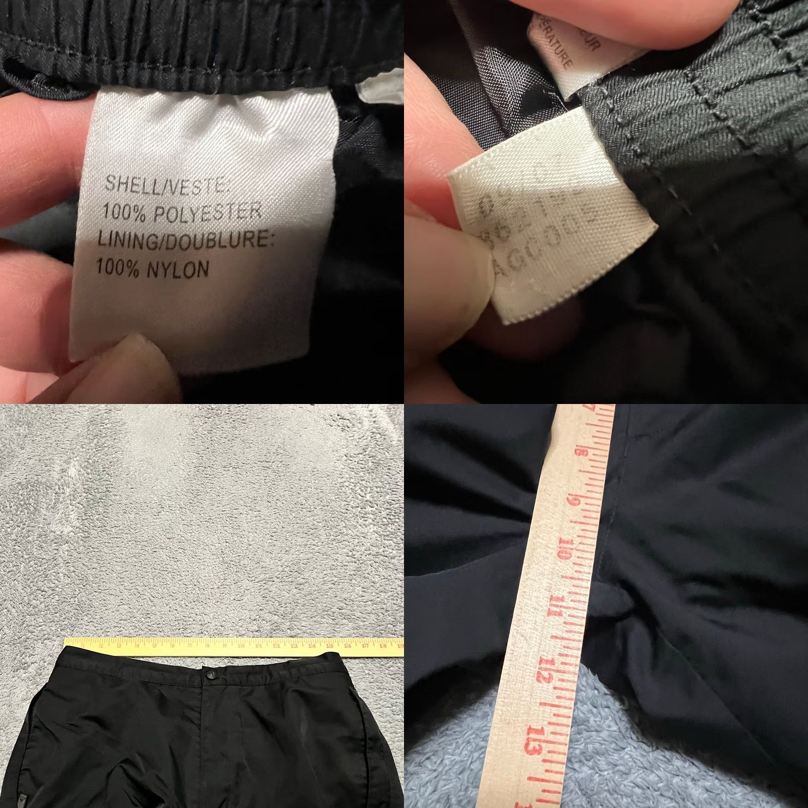Adidas Adidas Climaproof Pants Medium Black Snap Button Packable Golf AGC005 Mens Size US 31 - 8 Thumbnail