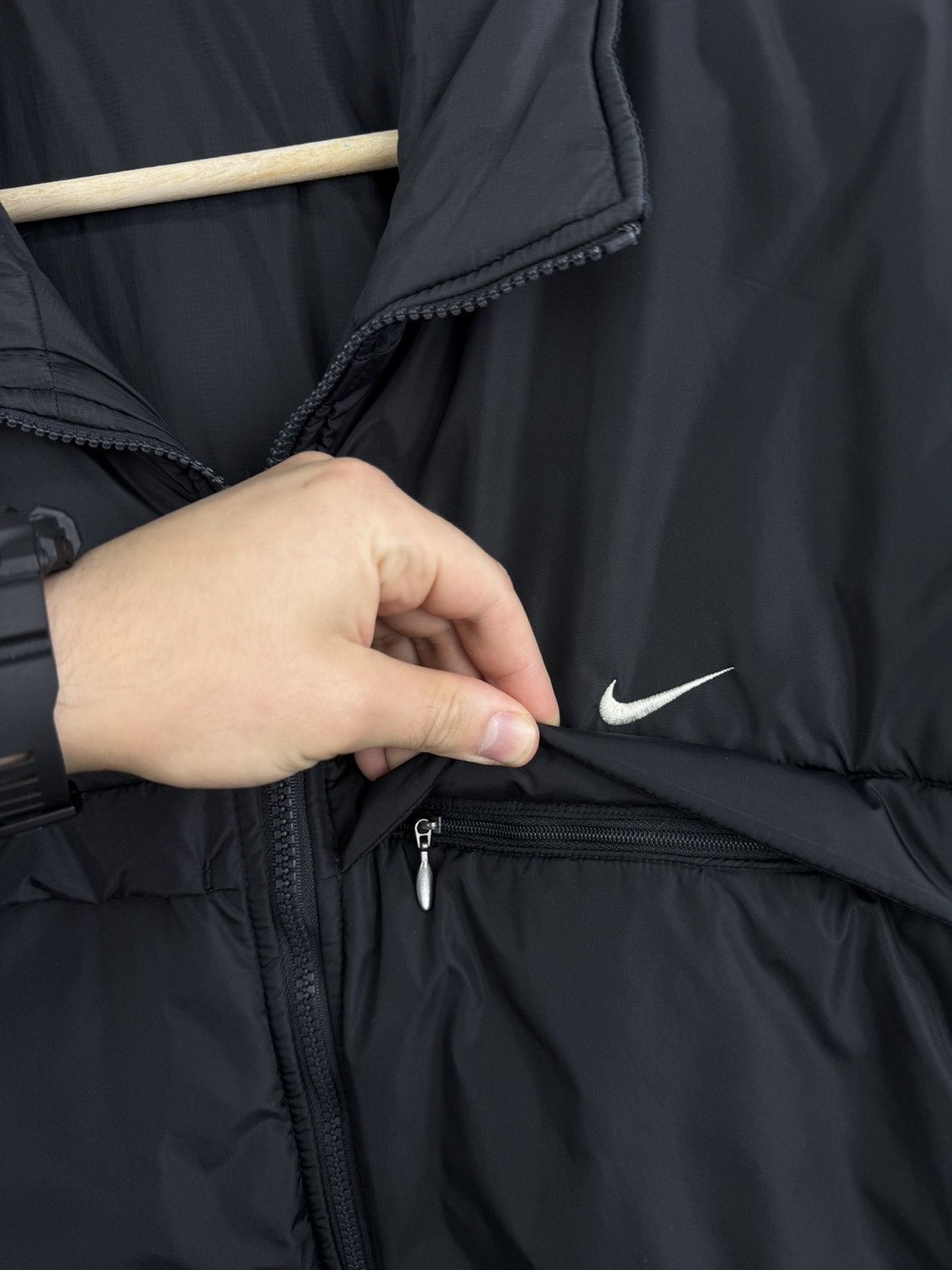 Nike 🇺🇸Vintage 90s Nike Reversible Puffer Jacket Synthetic Filling Size US L / EU 52-54 / 3 - 7 Thumbnail