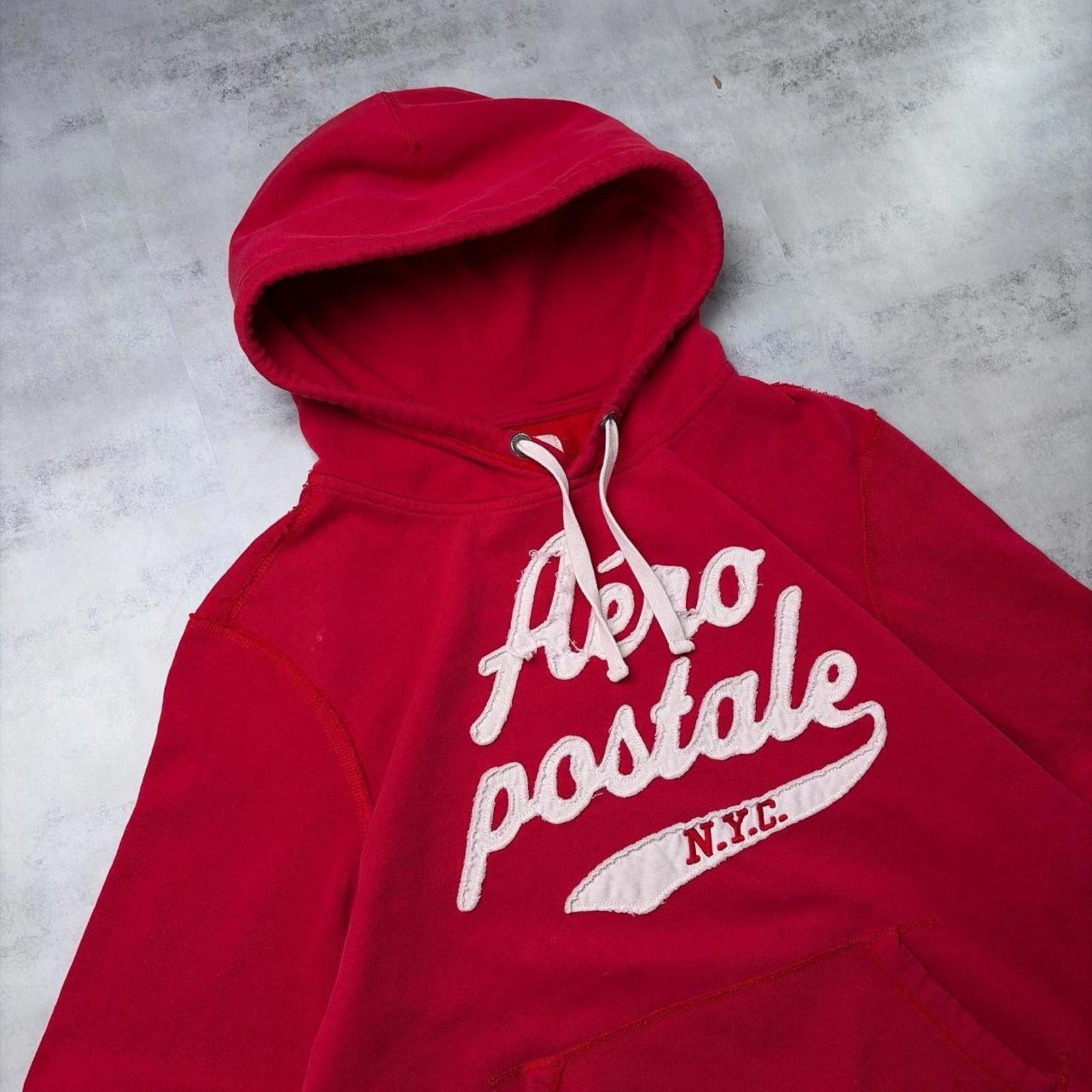 Aeropostale Y2K Red Aeropostale Grunge Distressed Skater Hoodie Size US XL / EU 56 / 4 - 4 Thumbnail