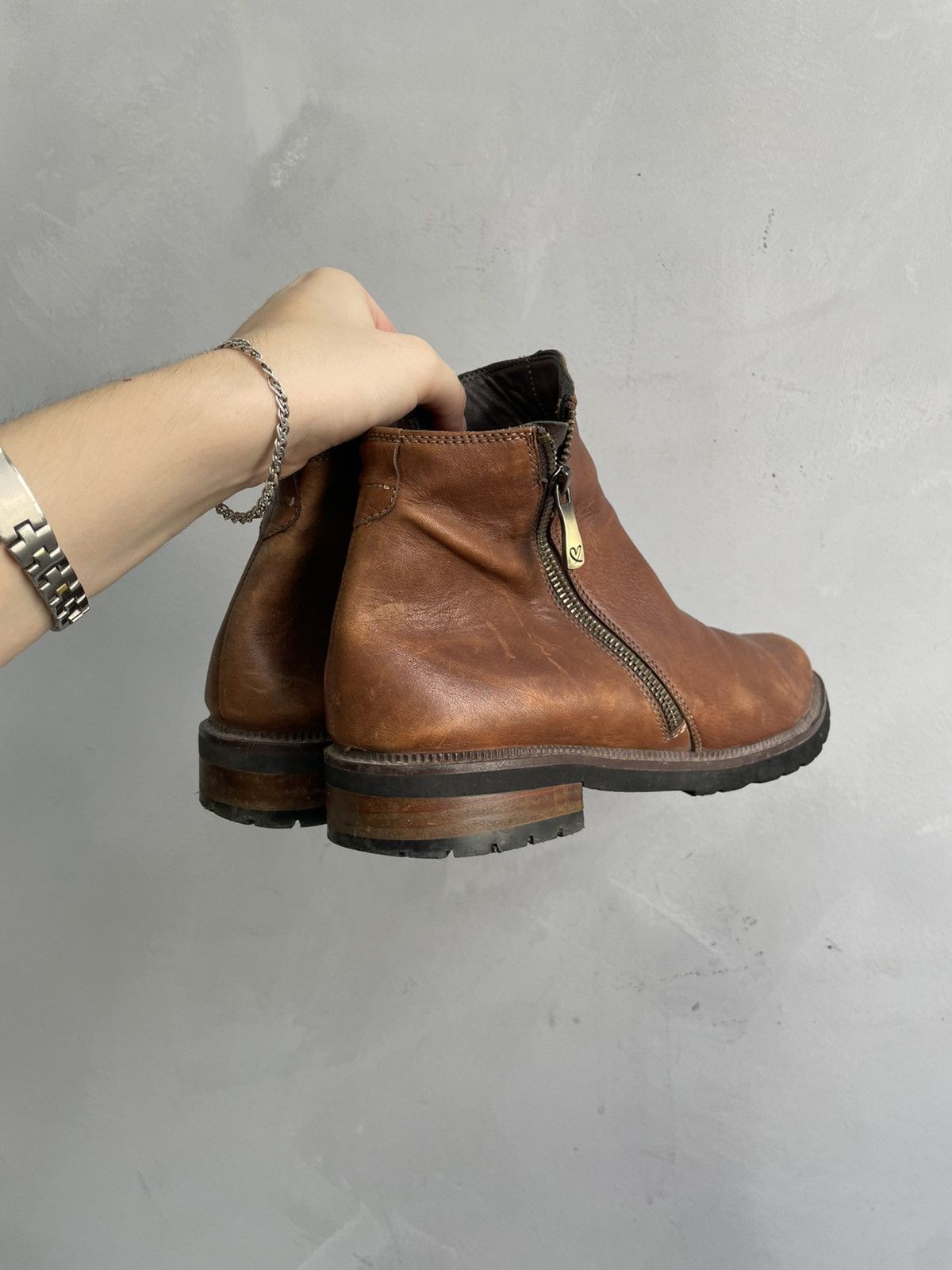 A.S.98 A.S. 98 style zipper ankle moto distressed boots Size US 9 / EU 42 - 3 Thumbnail
