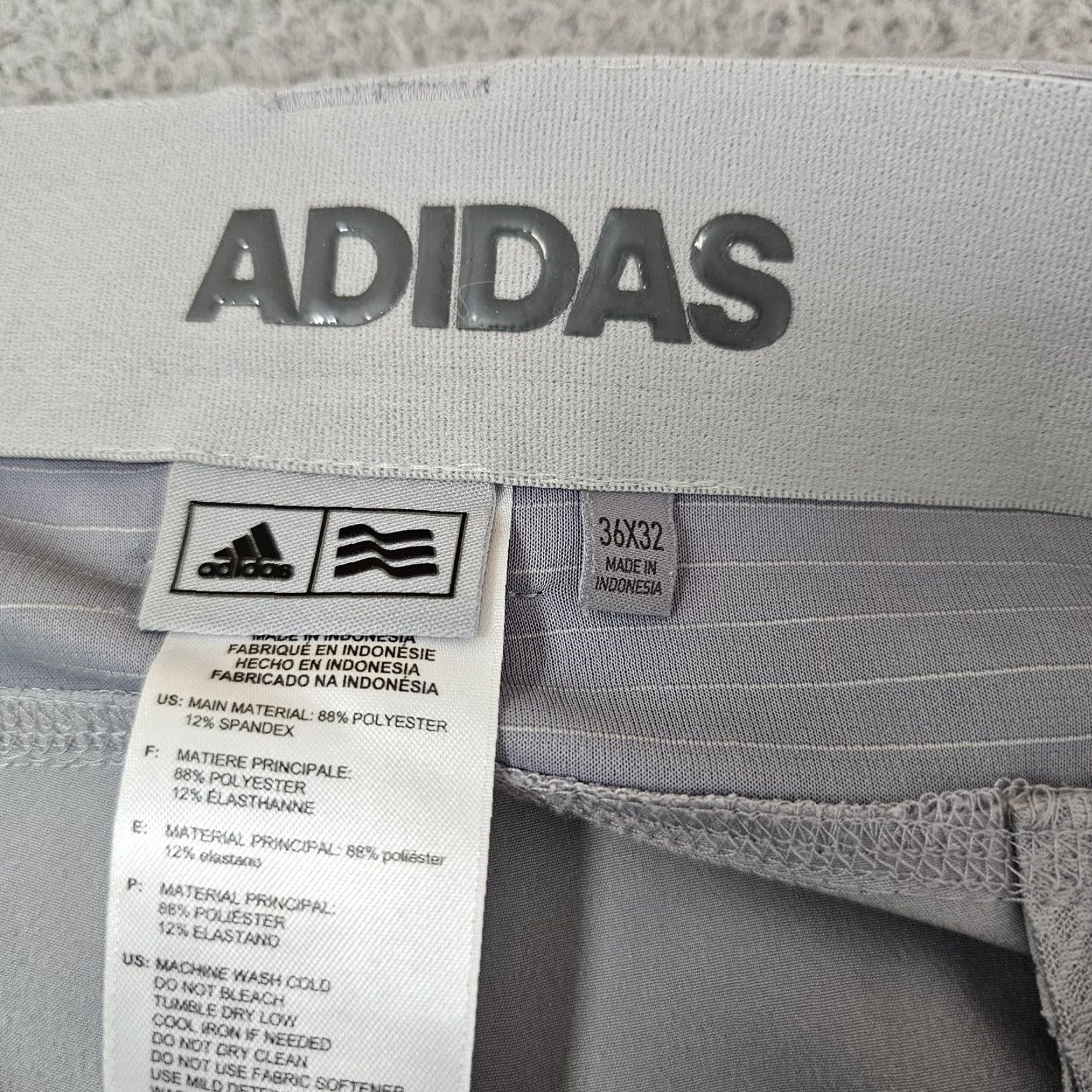Adidas Adidas Pants Mens 36x32 Gray Golf Stretch Performance Flat Front Lightweight Pants Mens 36 Gray Golf Stretch Flat Front Size US 36 / EU 52 - 3 Thumbnail